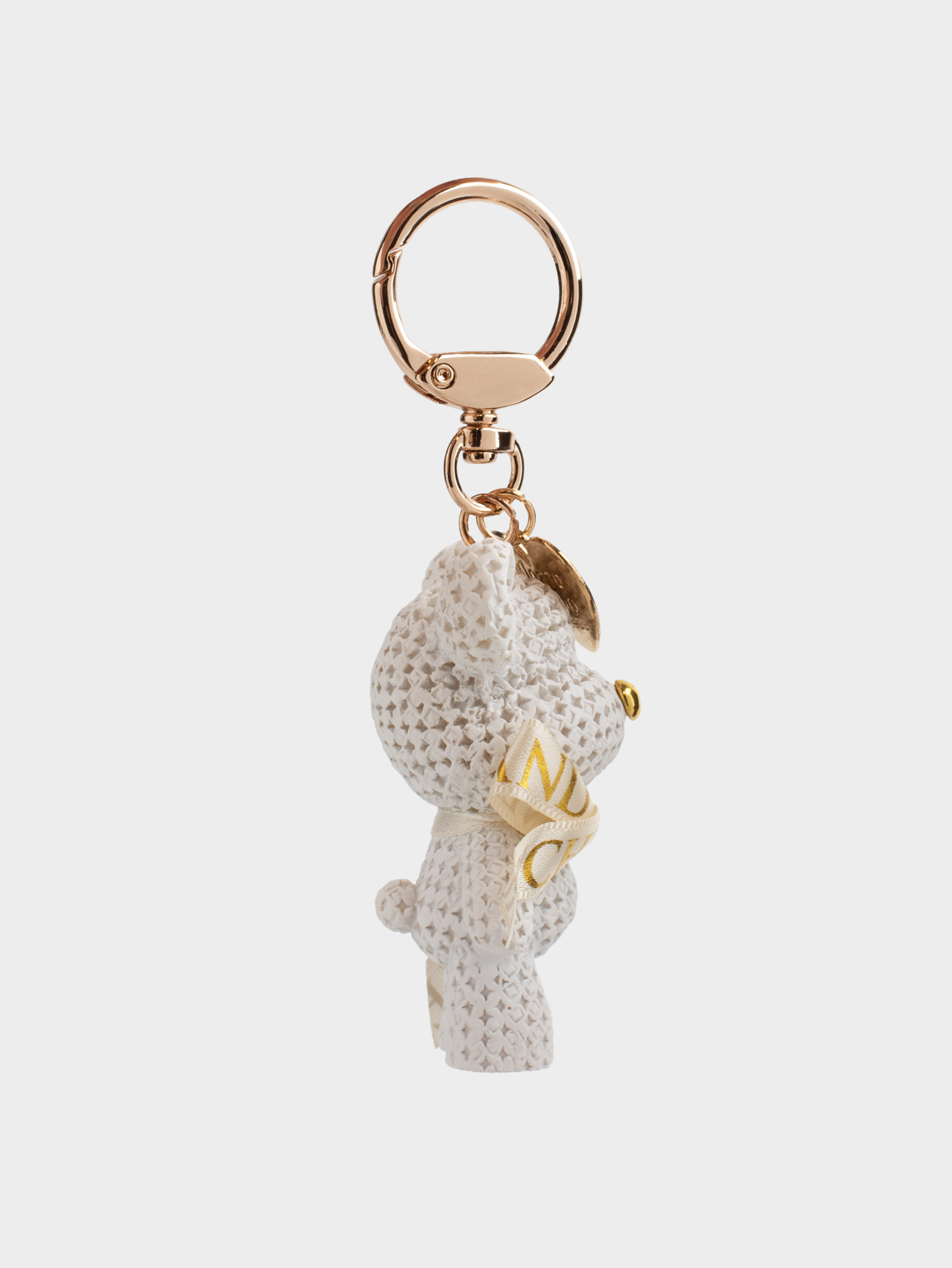 Keychain, 11 cm, plastic / metal, milky, Bear, Bear, image-3