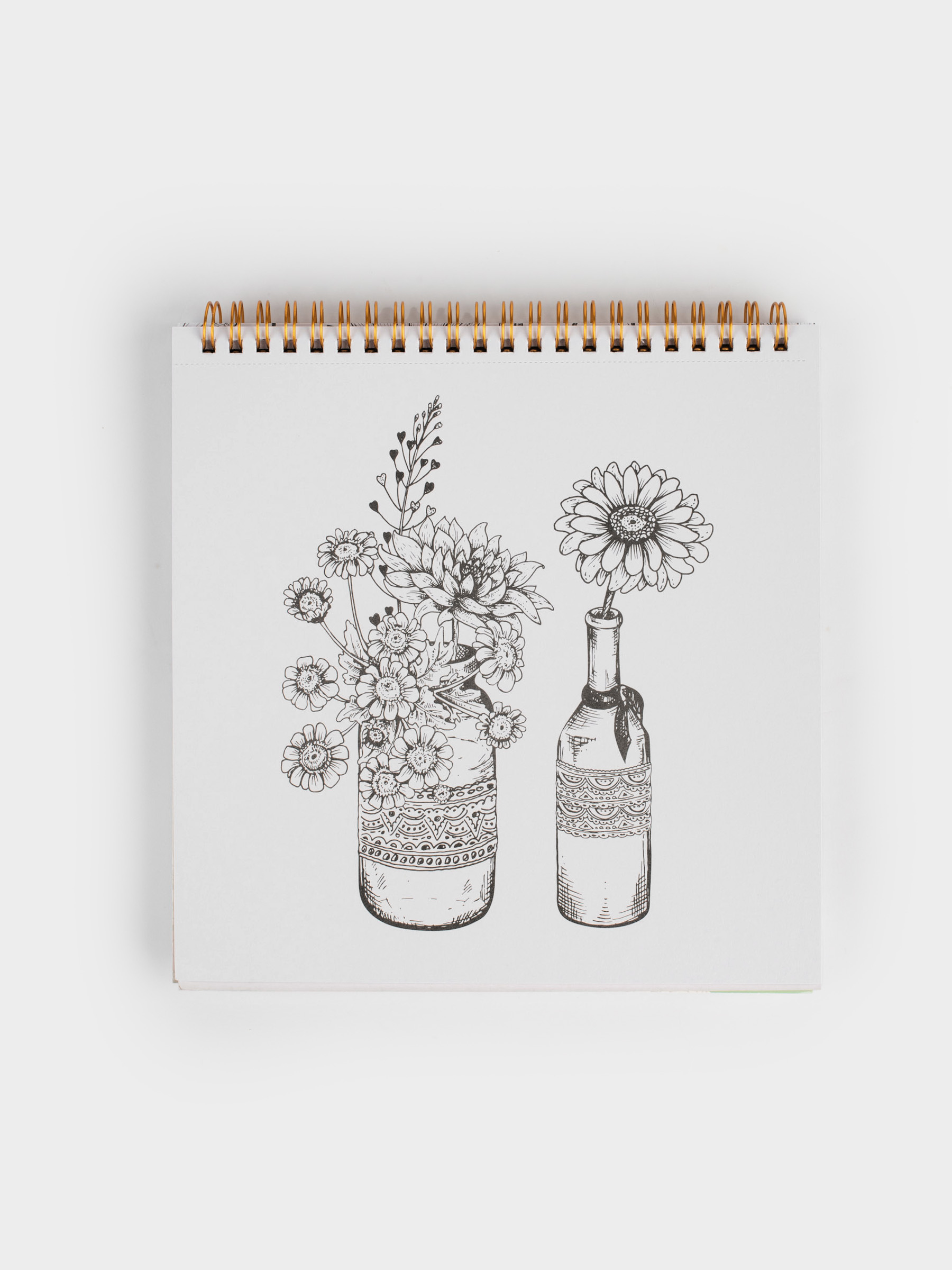 Coloring book, 21x21 cm, 24 sheets, on rings, Romance, Draw, image-3