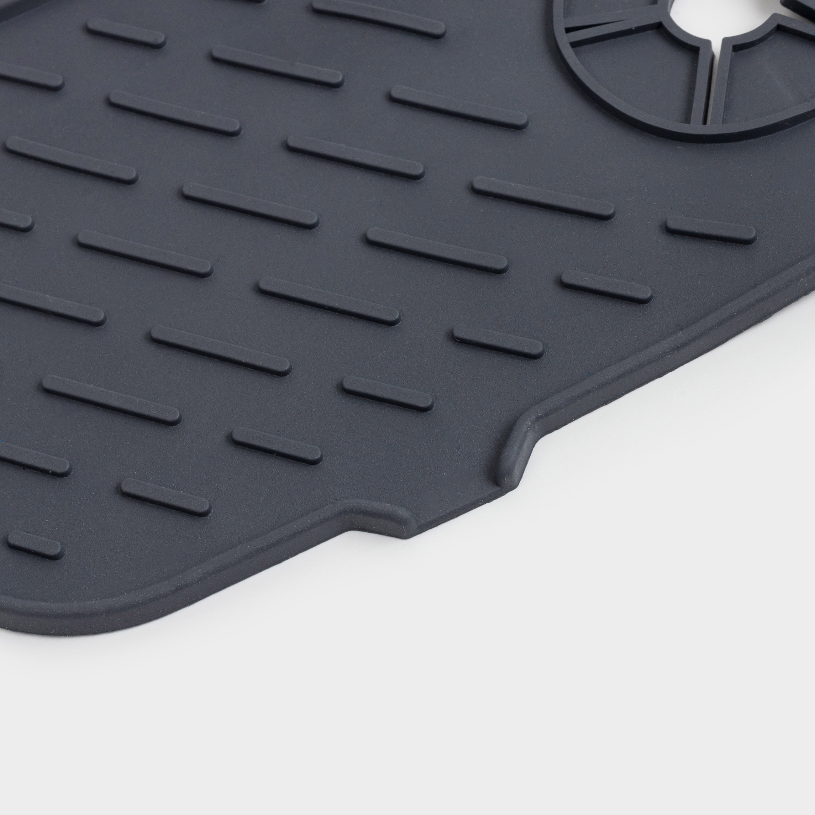 Sink mat for mixer tap, cm, rubber, grey, Keeping