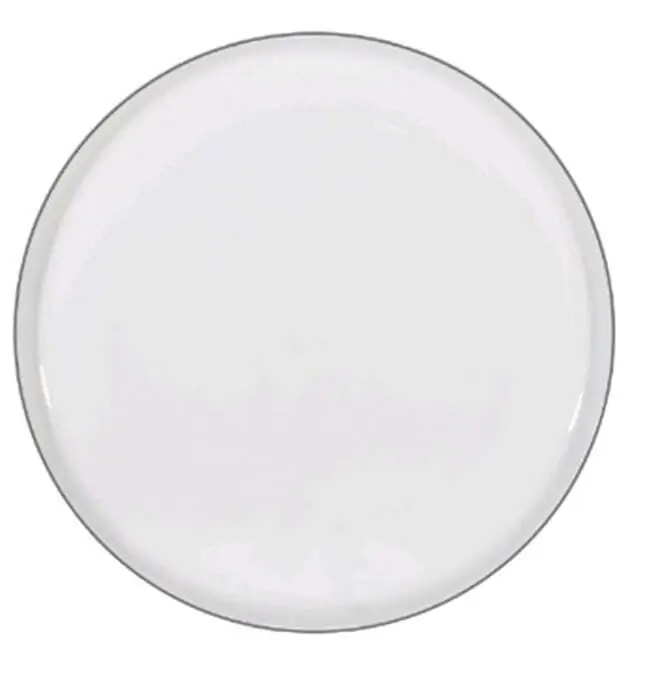 Dining plate, 26 cm, porcelain F, white, Ideal silver