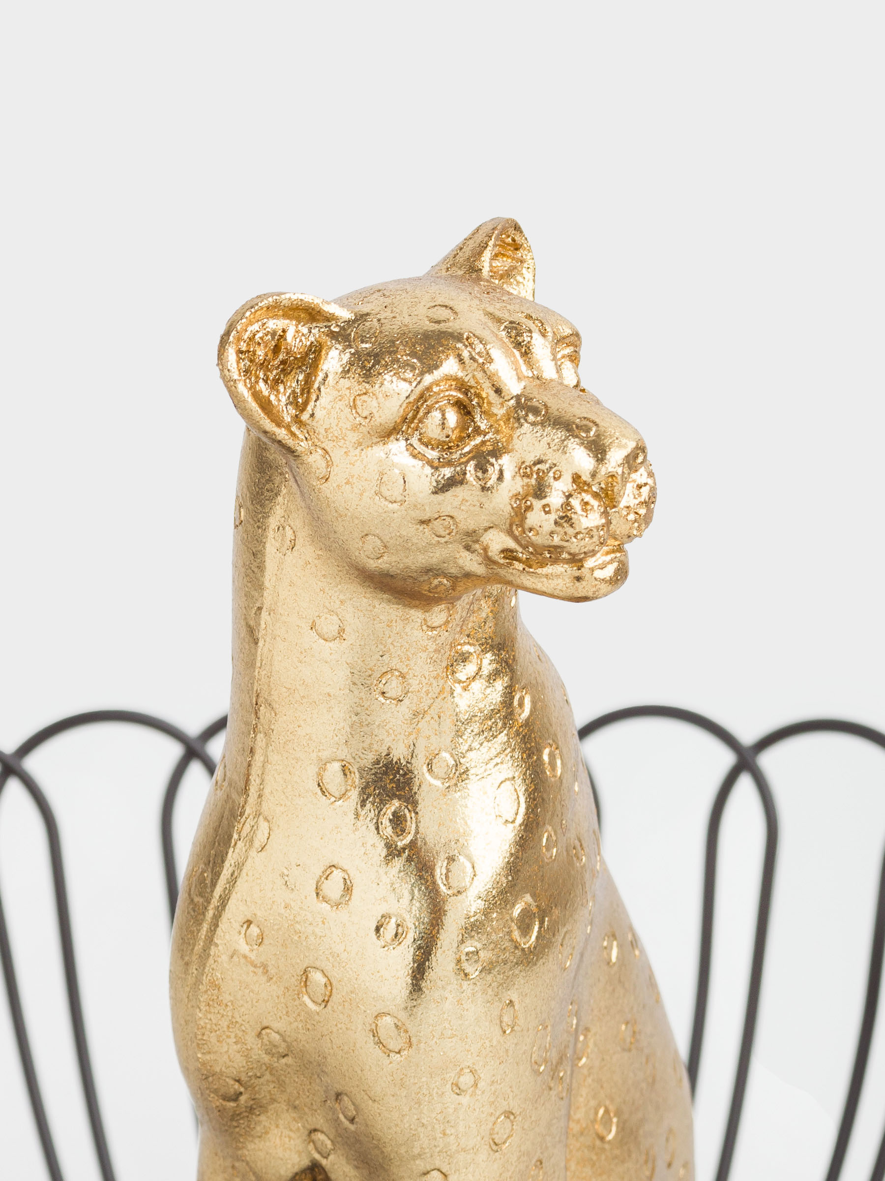 Fruit basket, 29 cm, metal / polyresin, Cheetah, Panther, image-4