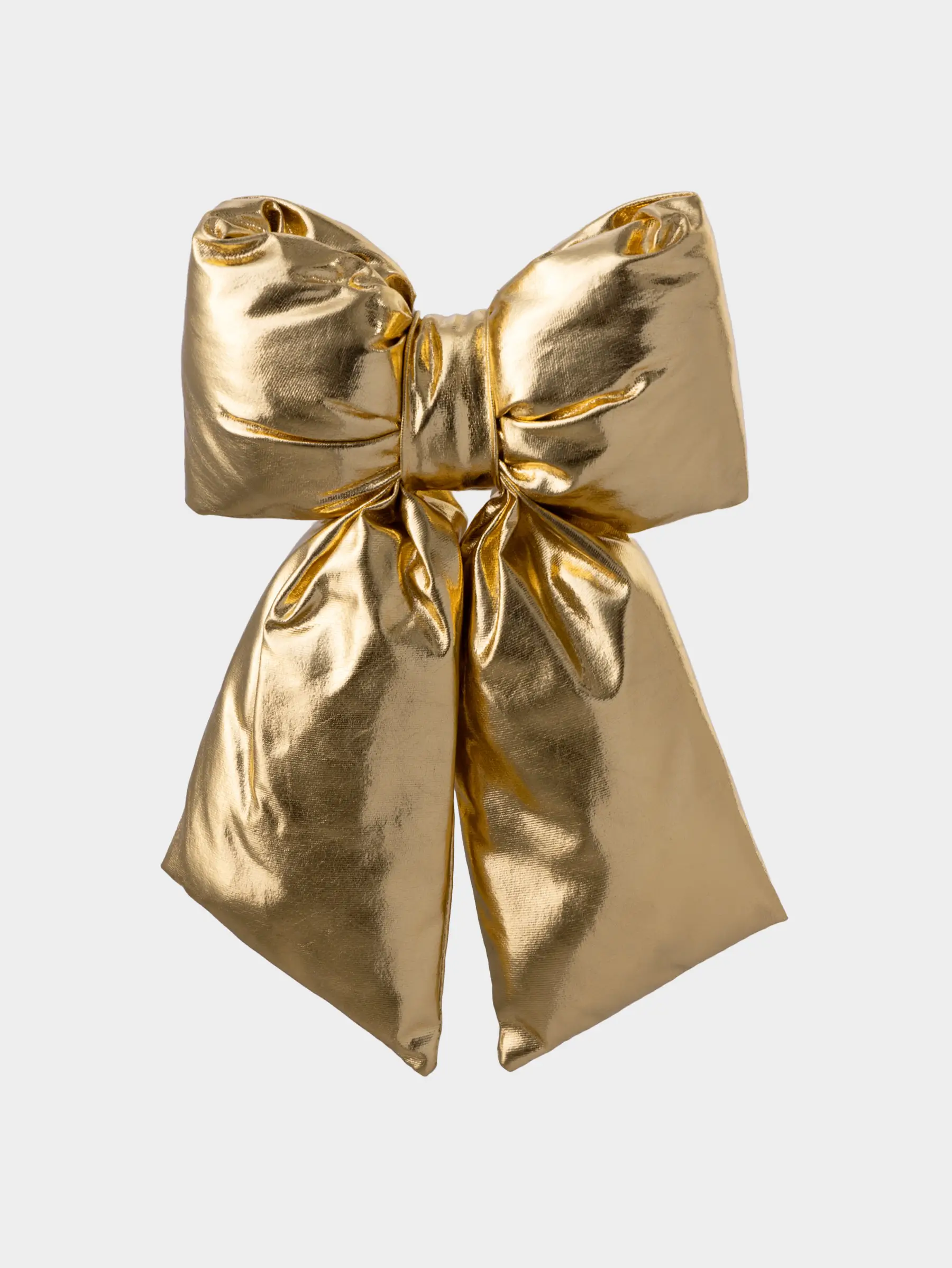 Decorative ornament, 26 cm, polyester, gold, Bow, Vogue bow, image-0