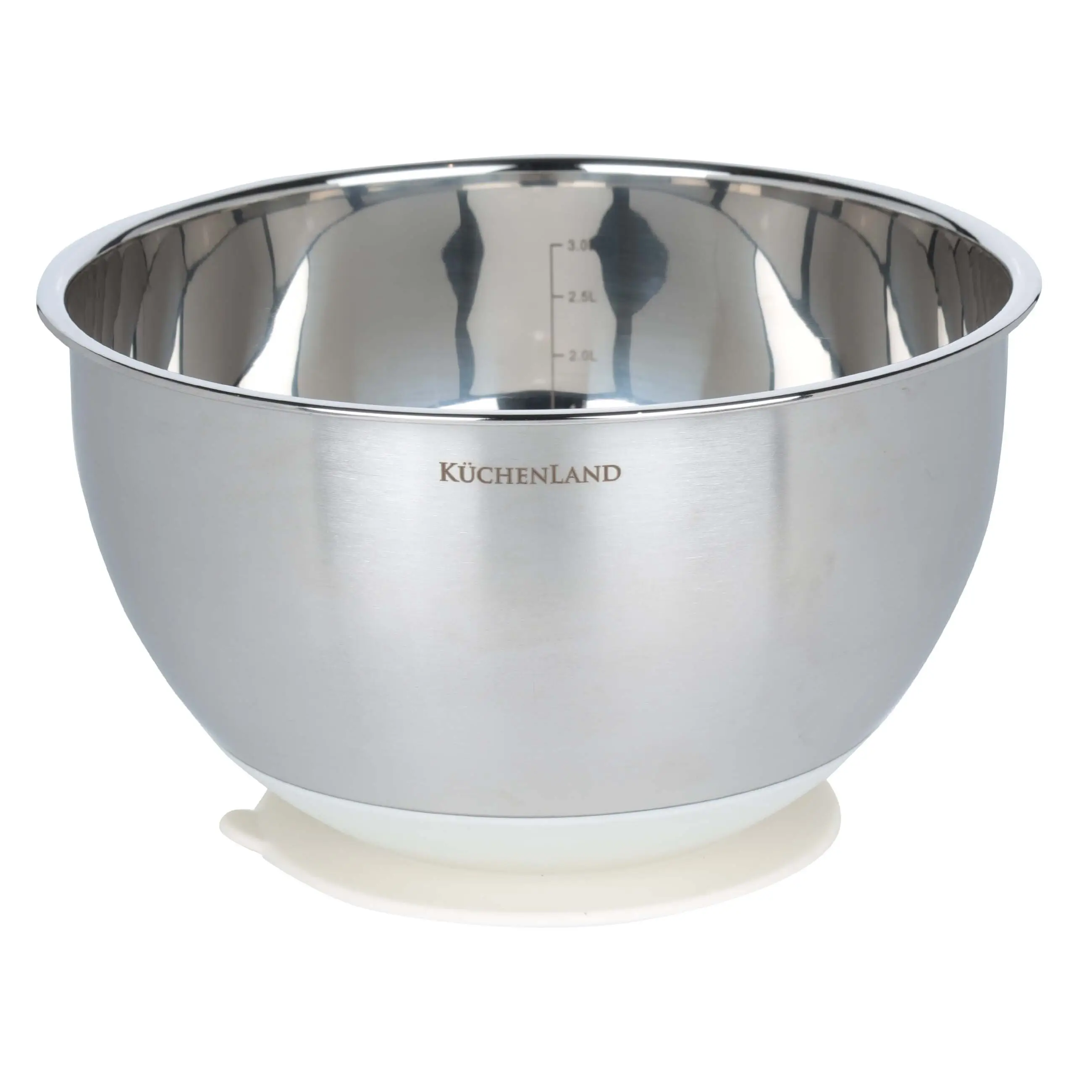 Bowl, 3 l, with suction cup, steel / silicone, beige, Terra, image-0