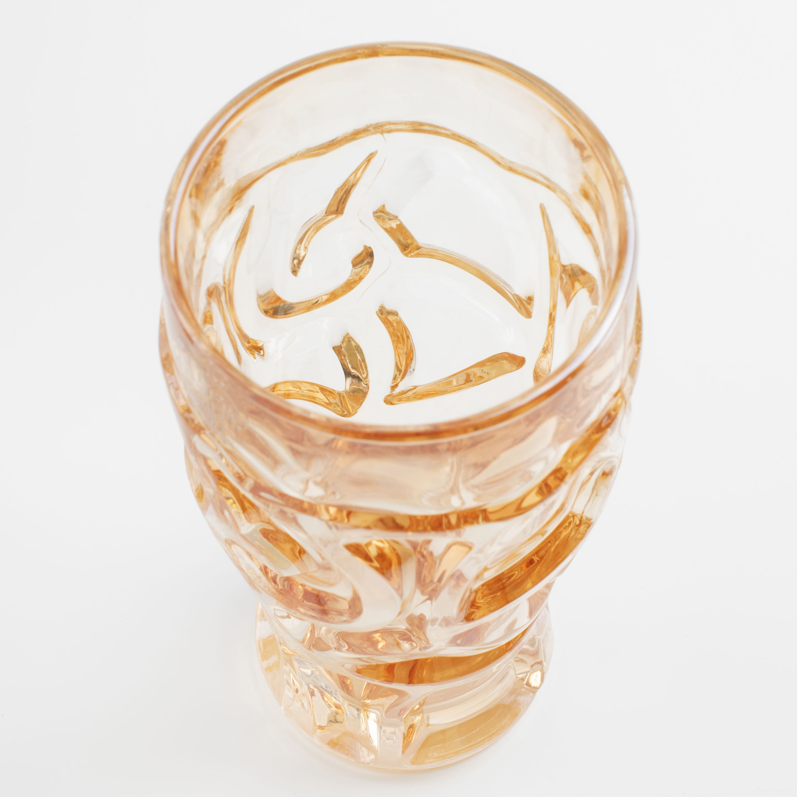 Glass, 15 cm, 270 ml, glass R, amber, Patterns, Gala