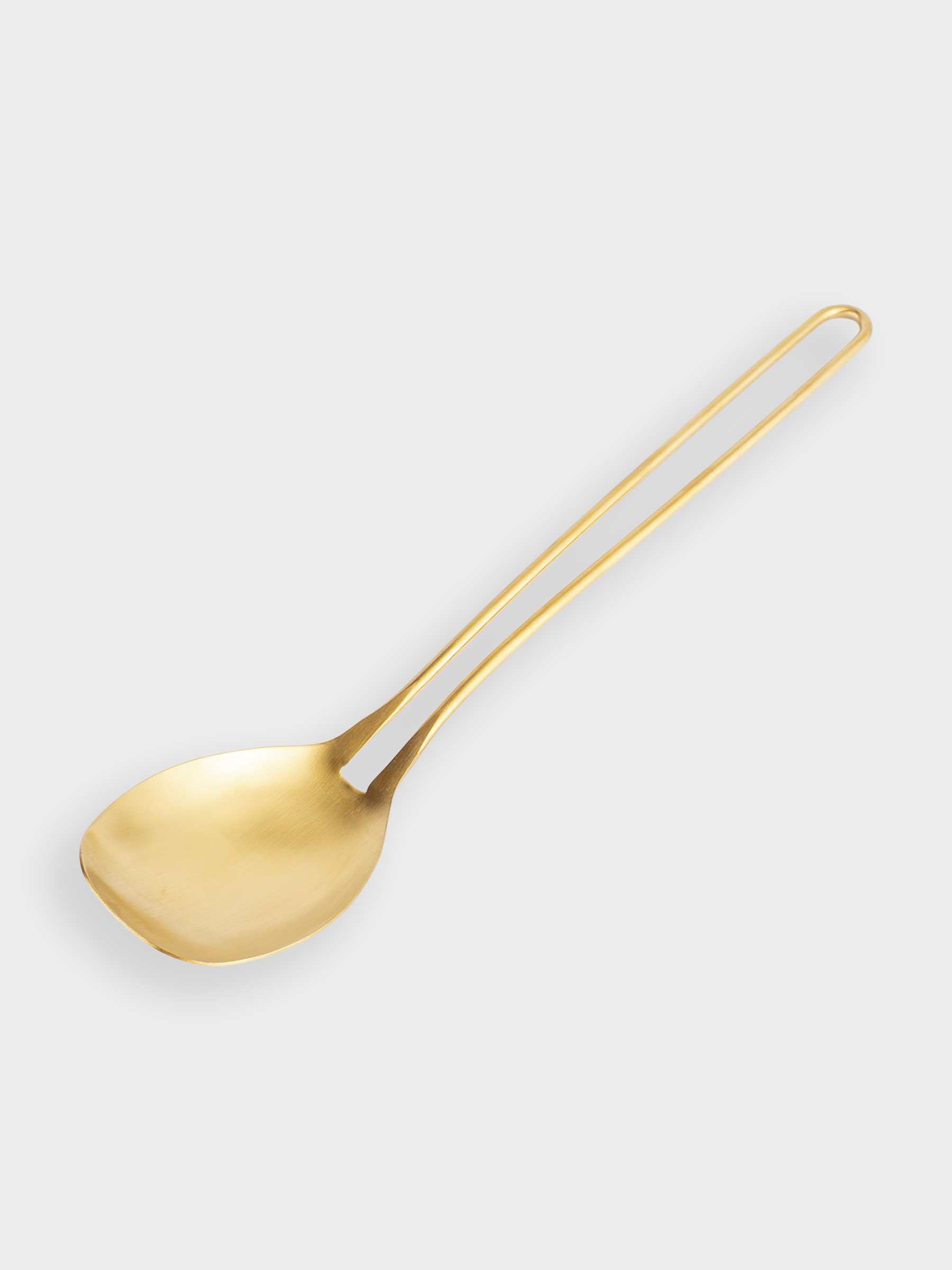 Serving spoon, 37 cm, steel, golden, Device gold, image-2