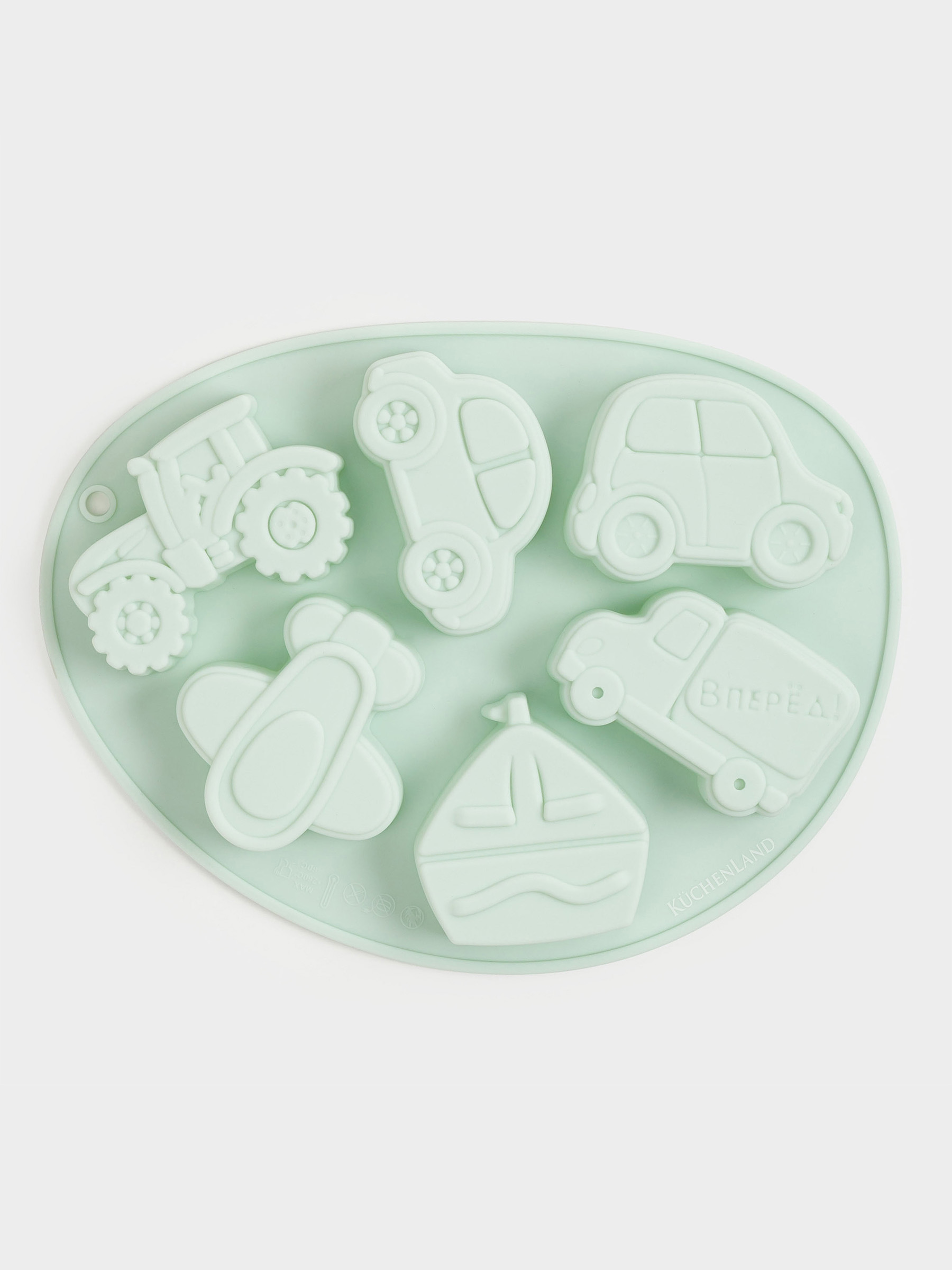 Cupcake baking dish, 15x21 cm, 6 compartments, silicone, beige, Types of transport, Bakery, image-5