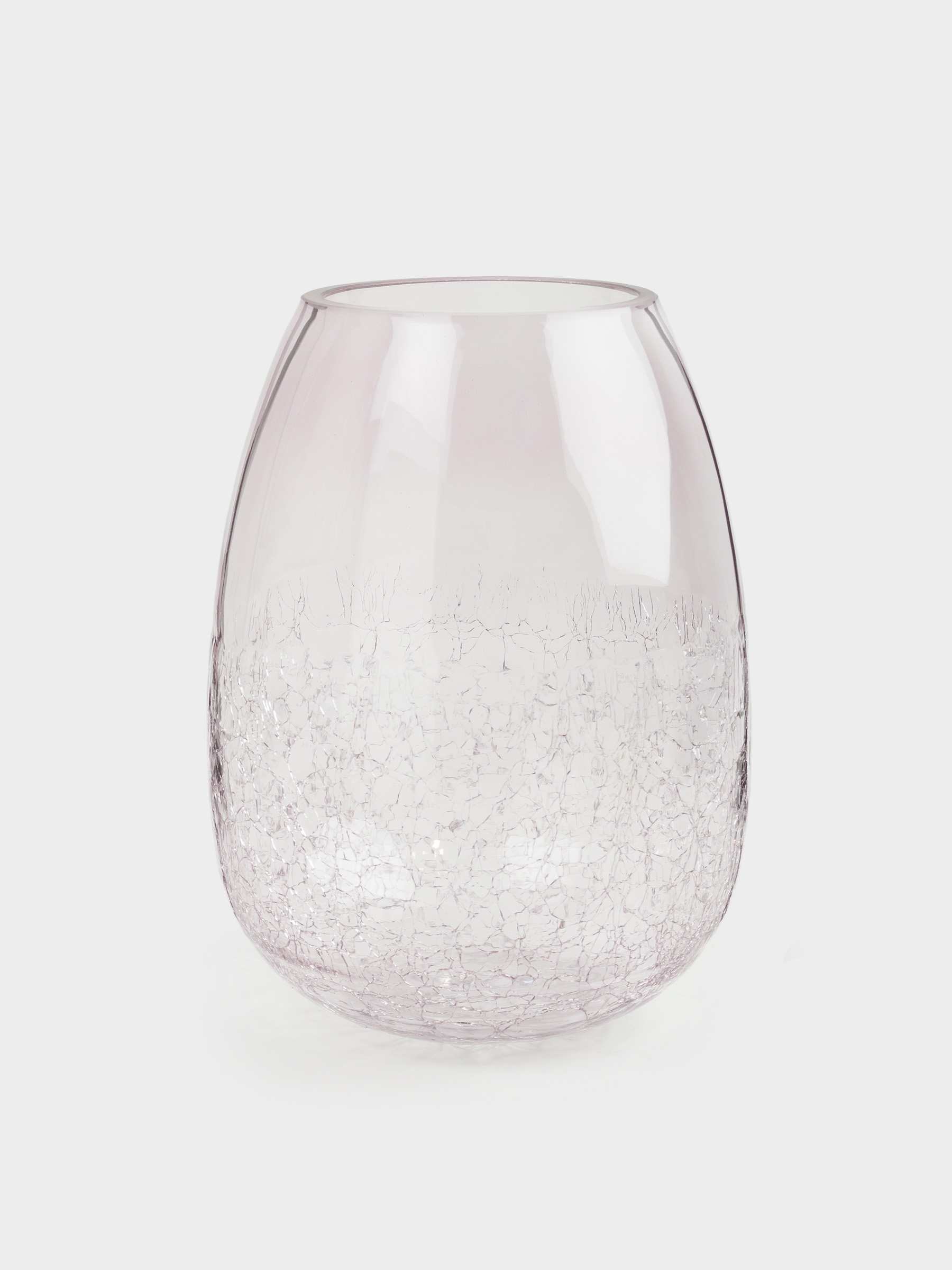 Flower vase, 25 cm, glass, purple, Craquelure, Ice, image-0
