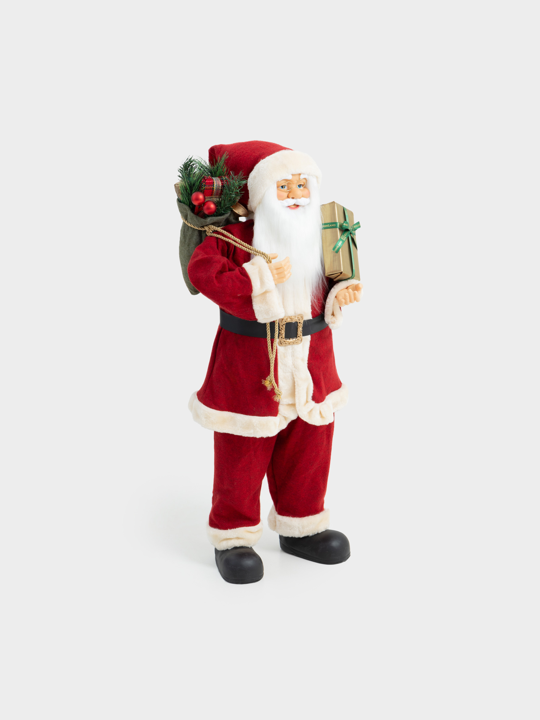 Decorative item, 90 cm, soft, Santa in red with bag and gift, Magic time, image-3