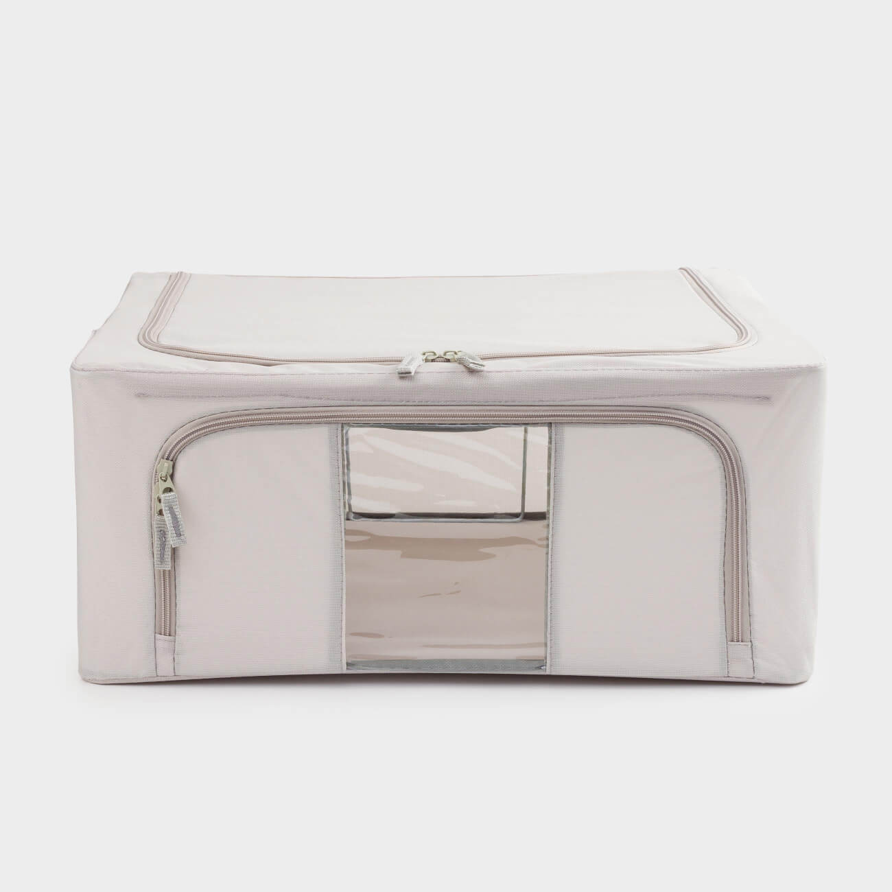 Organizer-box for things, 50x40x22 cm, with zipper, oxford, gray, Pedant