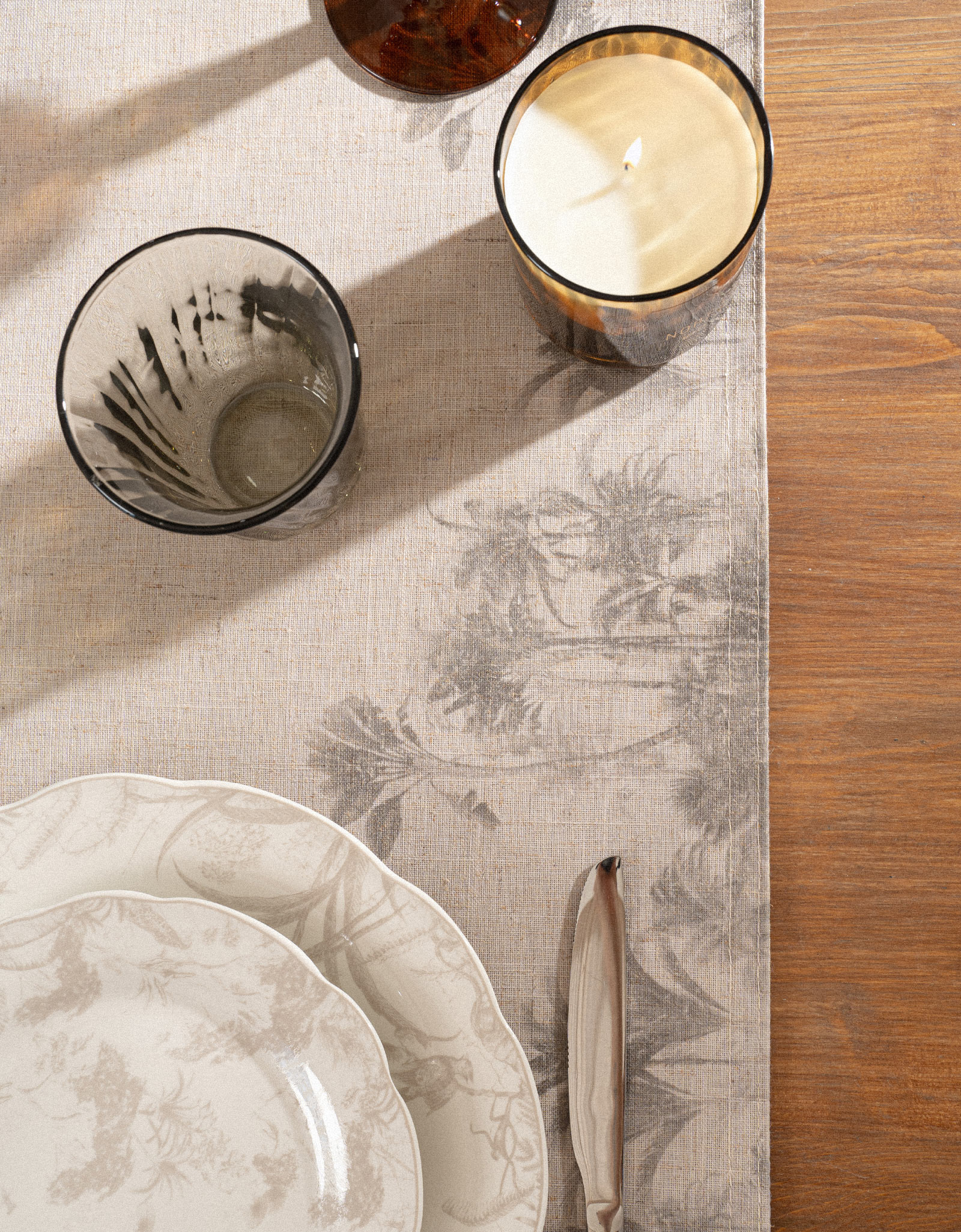 Table runner, 40x160 cm, polyester / linen, sand, Jungle, Tropical wildlife, image-6