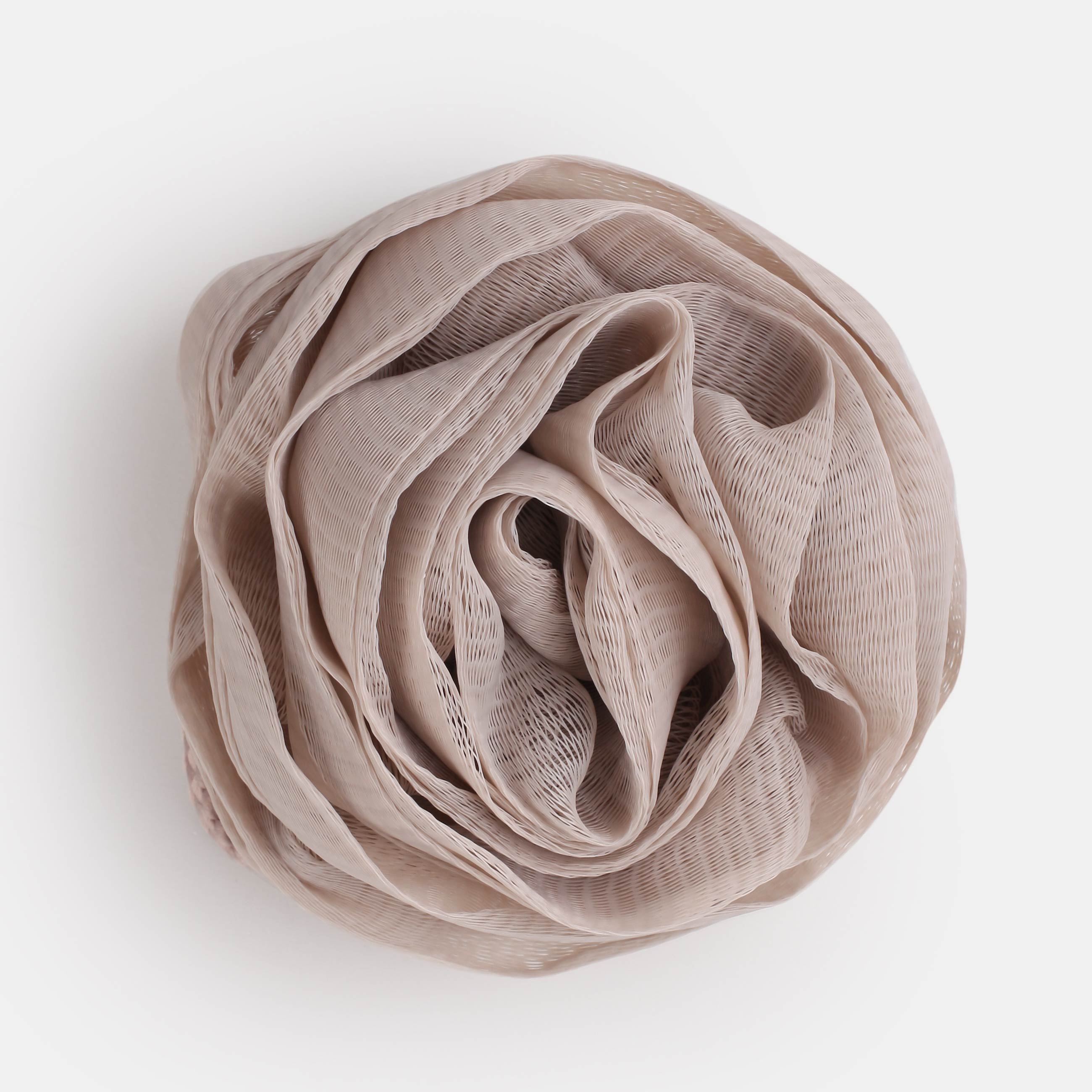 Body washcloth, 13 cm, polyethylene, beige, Bow, Showy, image-4