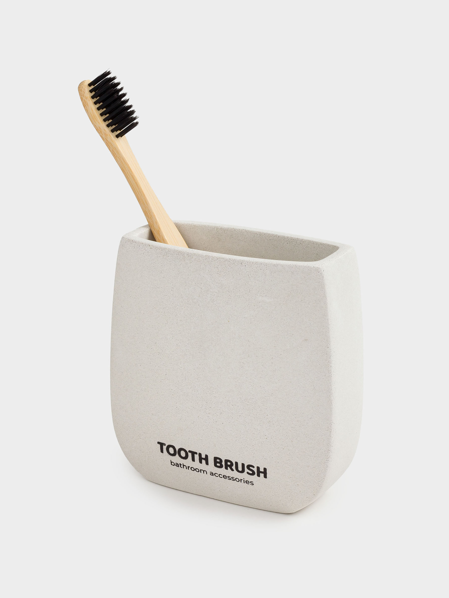 Toothbrush cup, 10 cm, cement, Sand, Severe