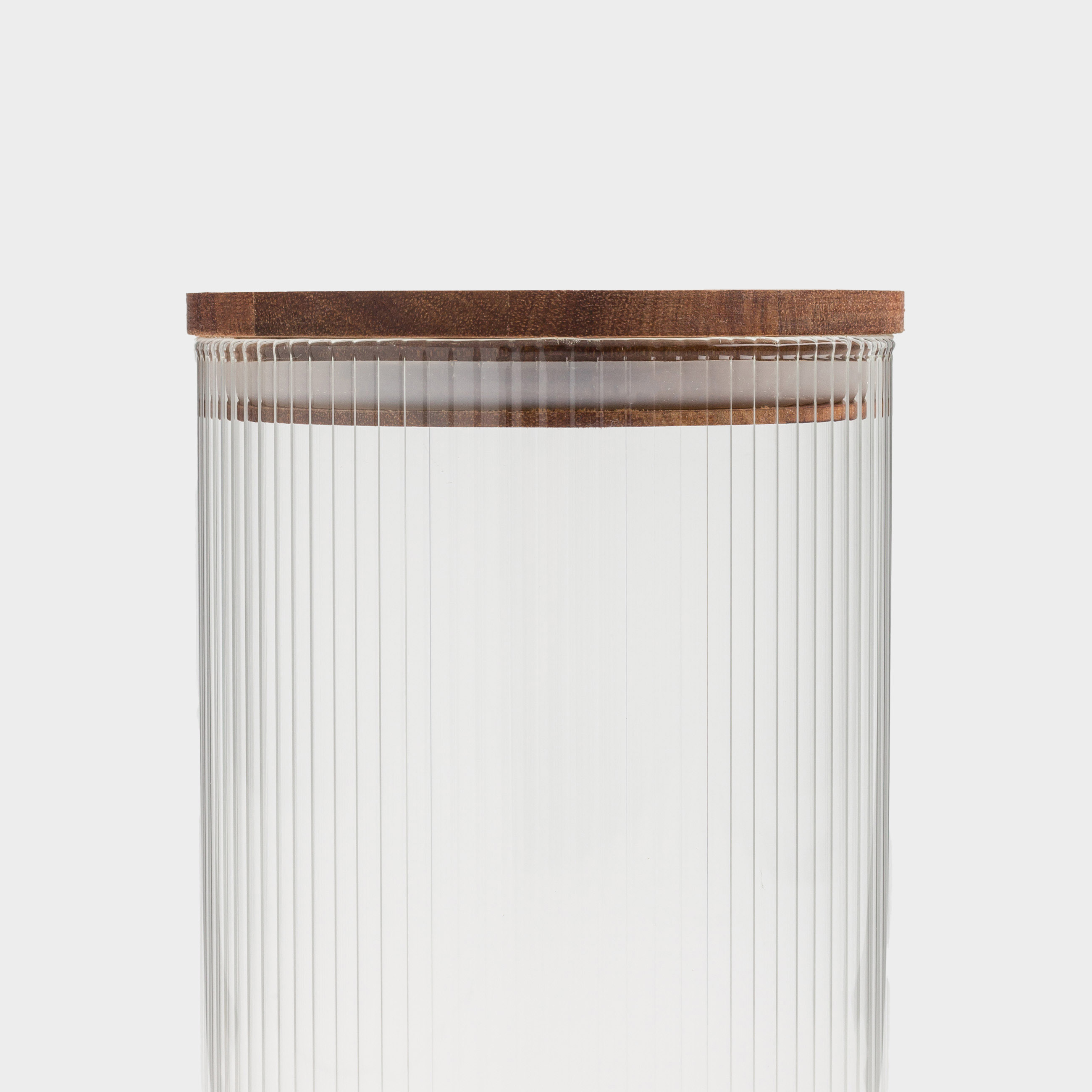 Can for bulk products, 1,2 l, glass B / wood, Ravi wood, image-4