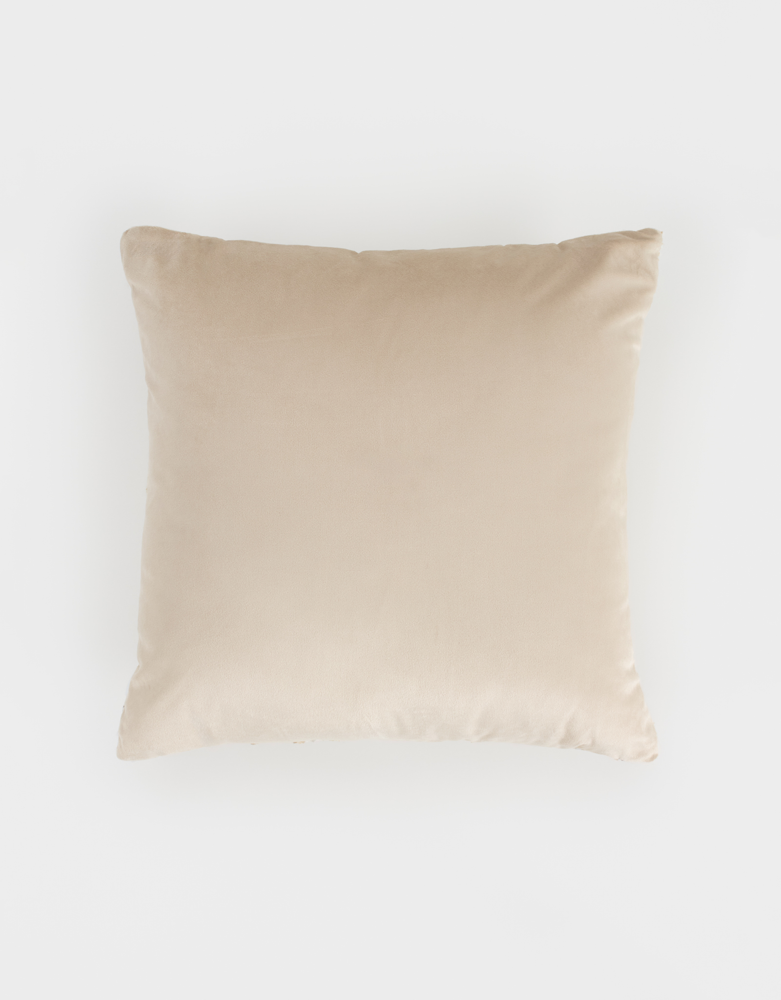 Decorative pillow, 45x45 cm, velvet, beige, Nordkap, image-1