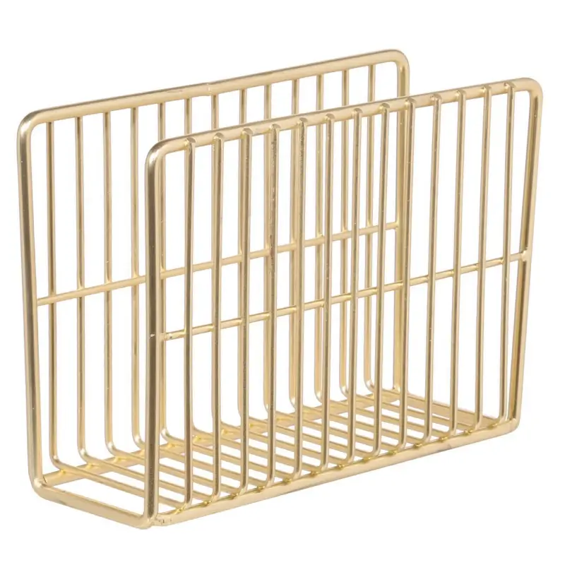 Napkin holder, 13 cm, metal, golden, Twist gold