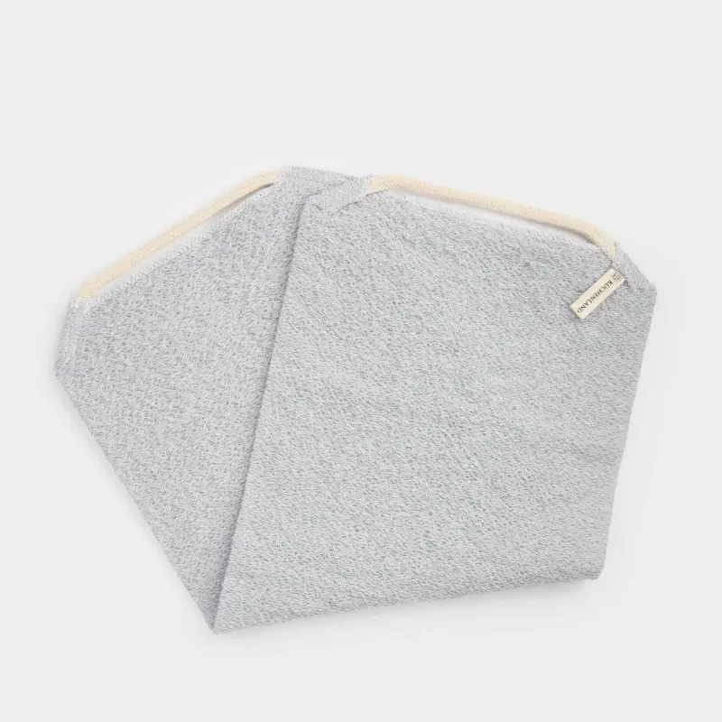 Washcloth-tape for washing the body, 45x21 cm, nylon / cotton, gray-blue, Unique spa, image-0