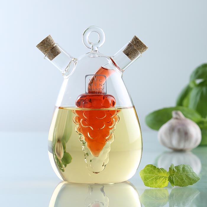 Oil and vinegar container, 400/35 ml, used glass, Comfort Shape
