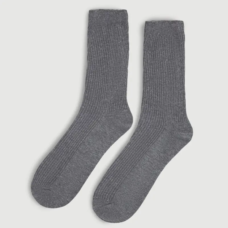 Women's socks, p. 35-38, cotton / polyester, dark gray, Rubchik