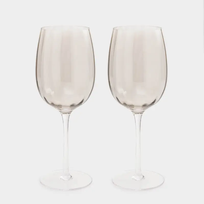Wine glass, 470 ml, 2 pcs, glass, grey, Filo R color