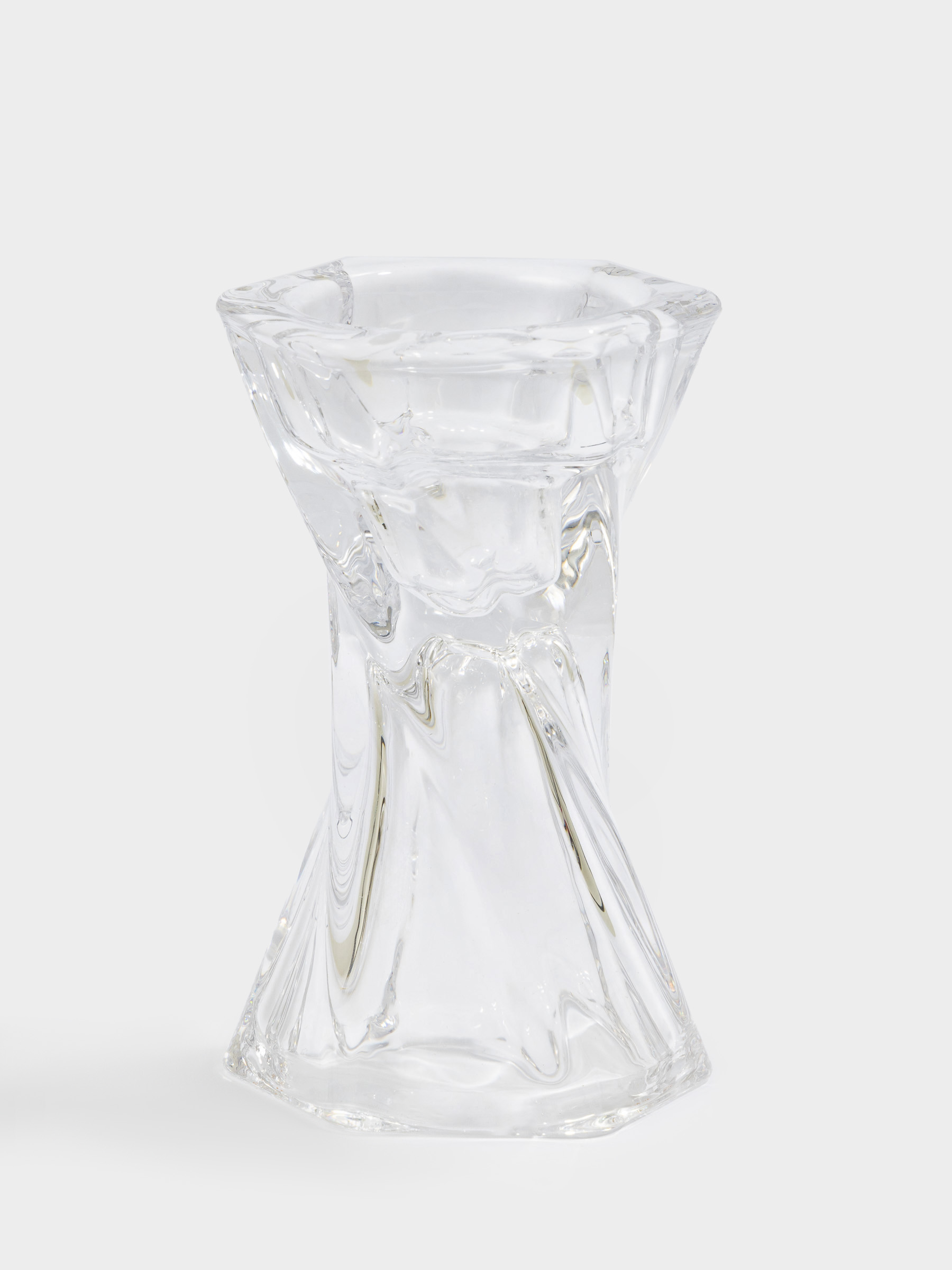 Candlestick, 12 cm, for thin / tea candles, glass, Torsido, image-0