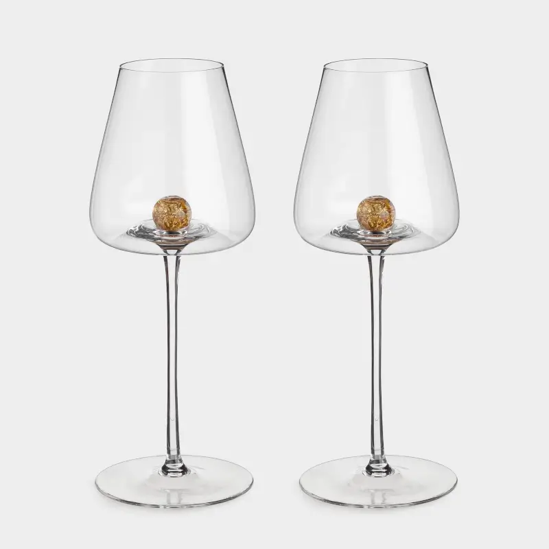Drinking glass, 480 ml, 2 pcs, Crystal glass, Amber ball, Sorento ,image-0