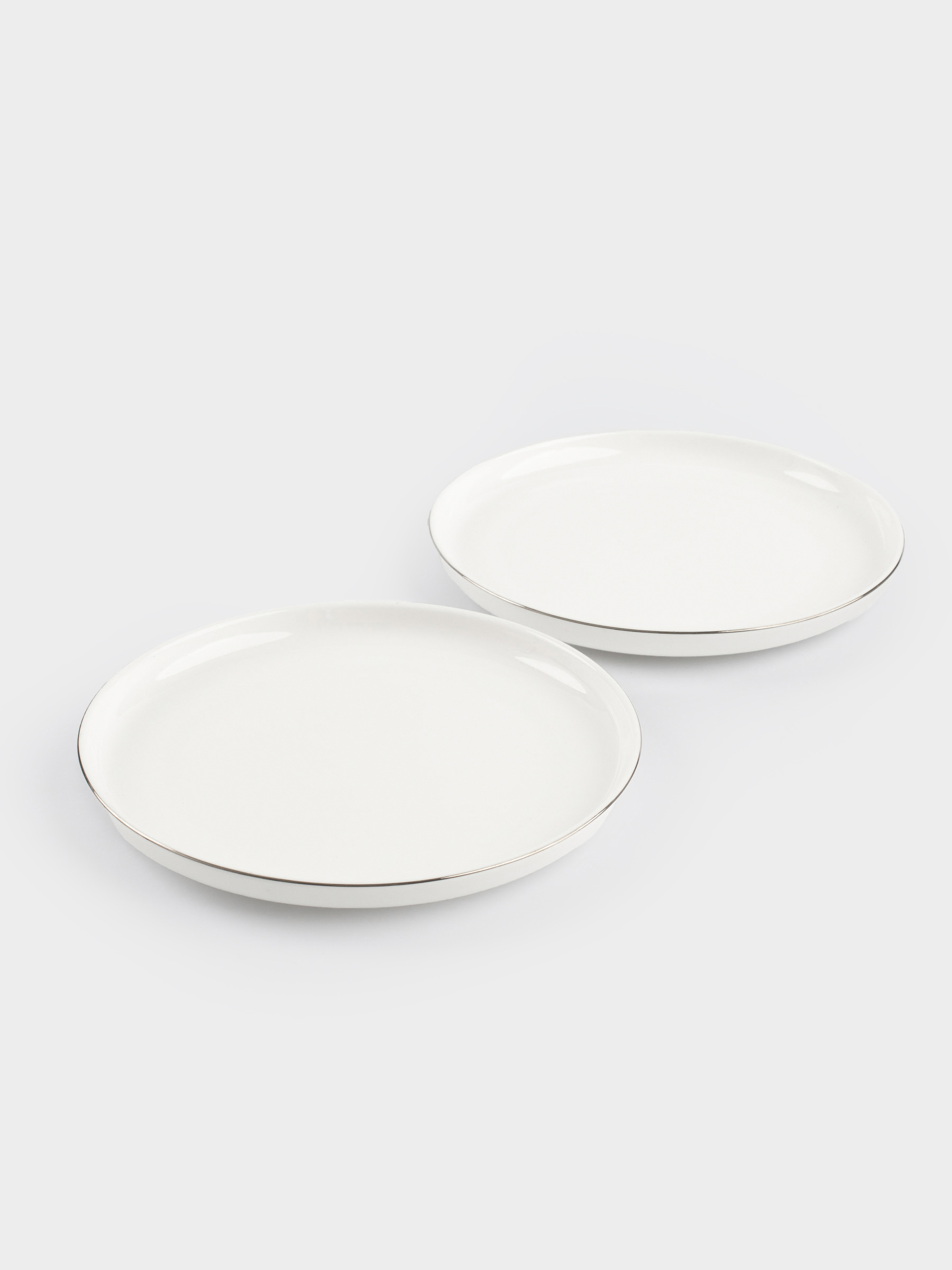 Dessert plate, 20 cm, 2 pcs, porcelain F, white, Ideal silver, image-4