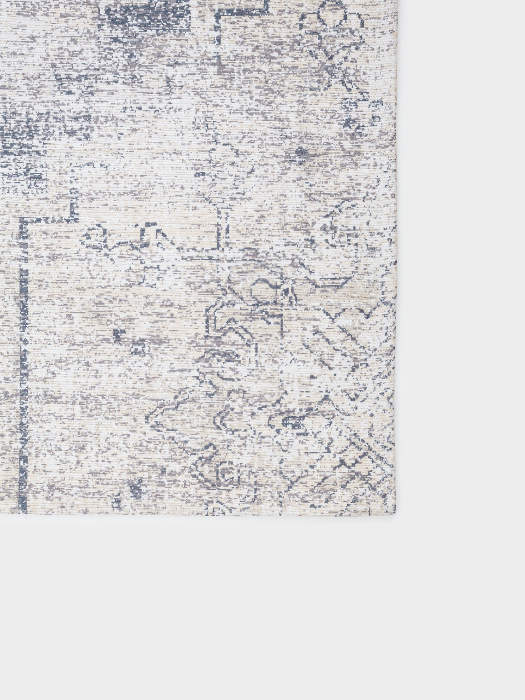 Rug, 150x210 cm, chenille / cotton, beige-brown, Patchwork print, Cave, image-5