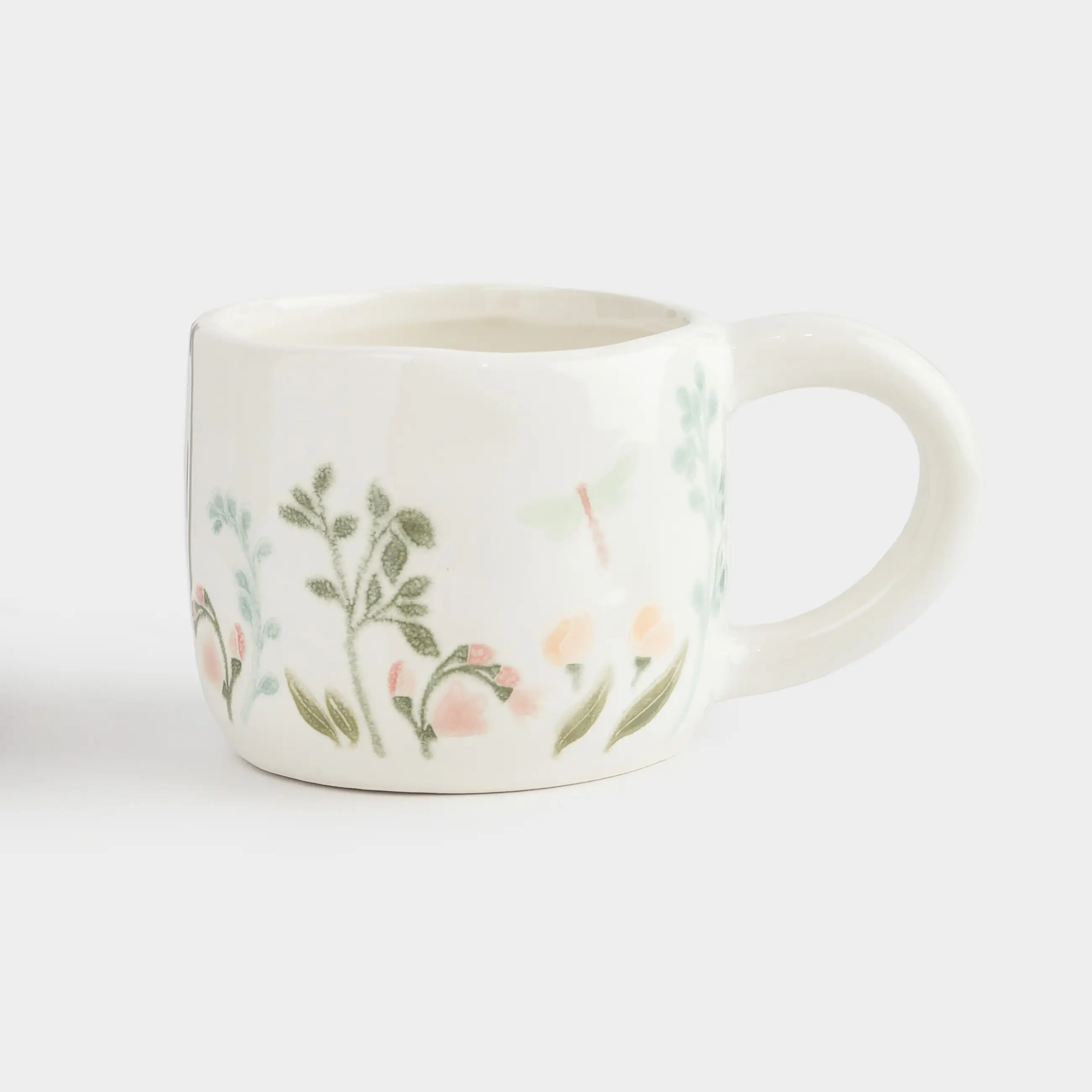 Mug, 350 ml, ceramic, milky, speckled, wildflowers, Meadow speckled