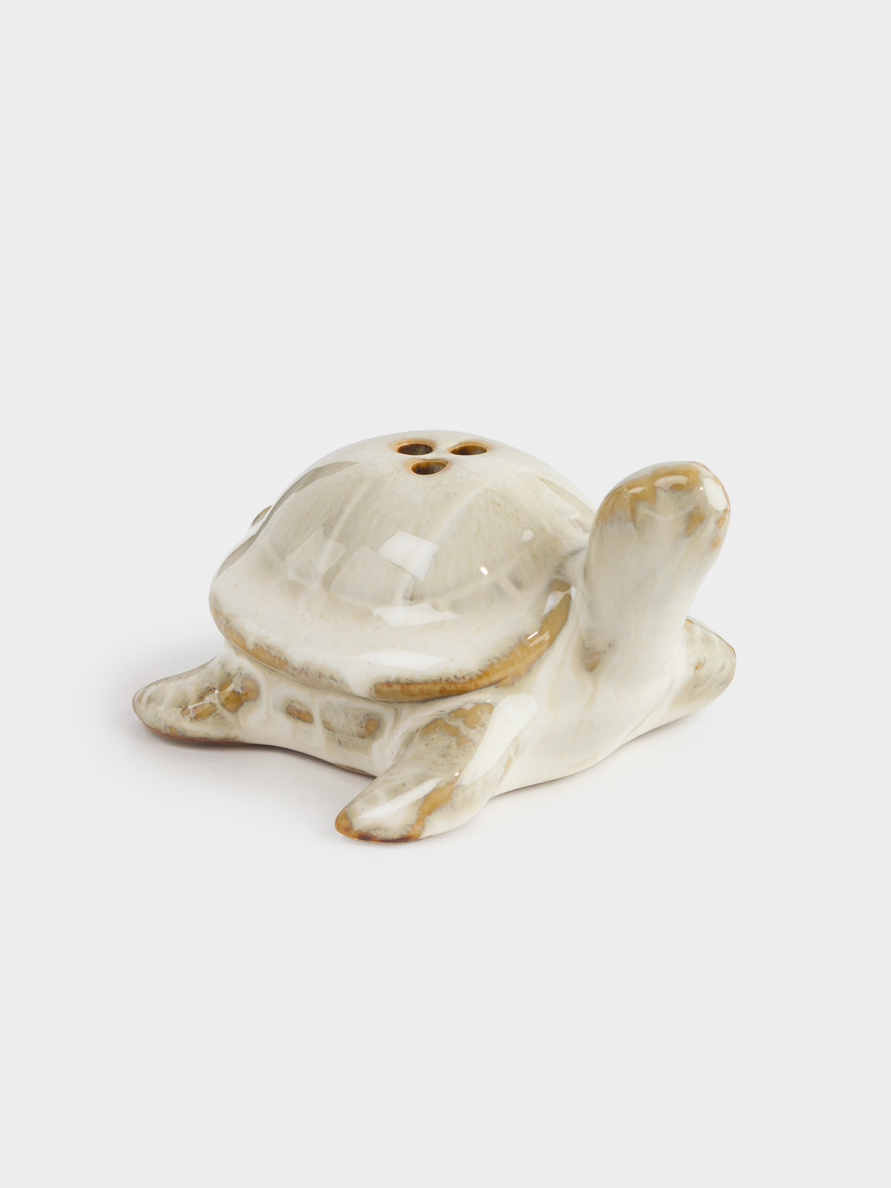 Salt or pepper container, 6 cm, porcelain P, beige-brown, Turtle, Grand turtle, image-1