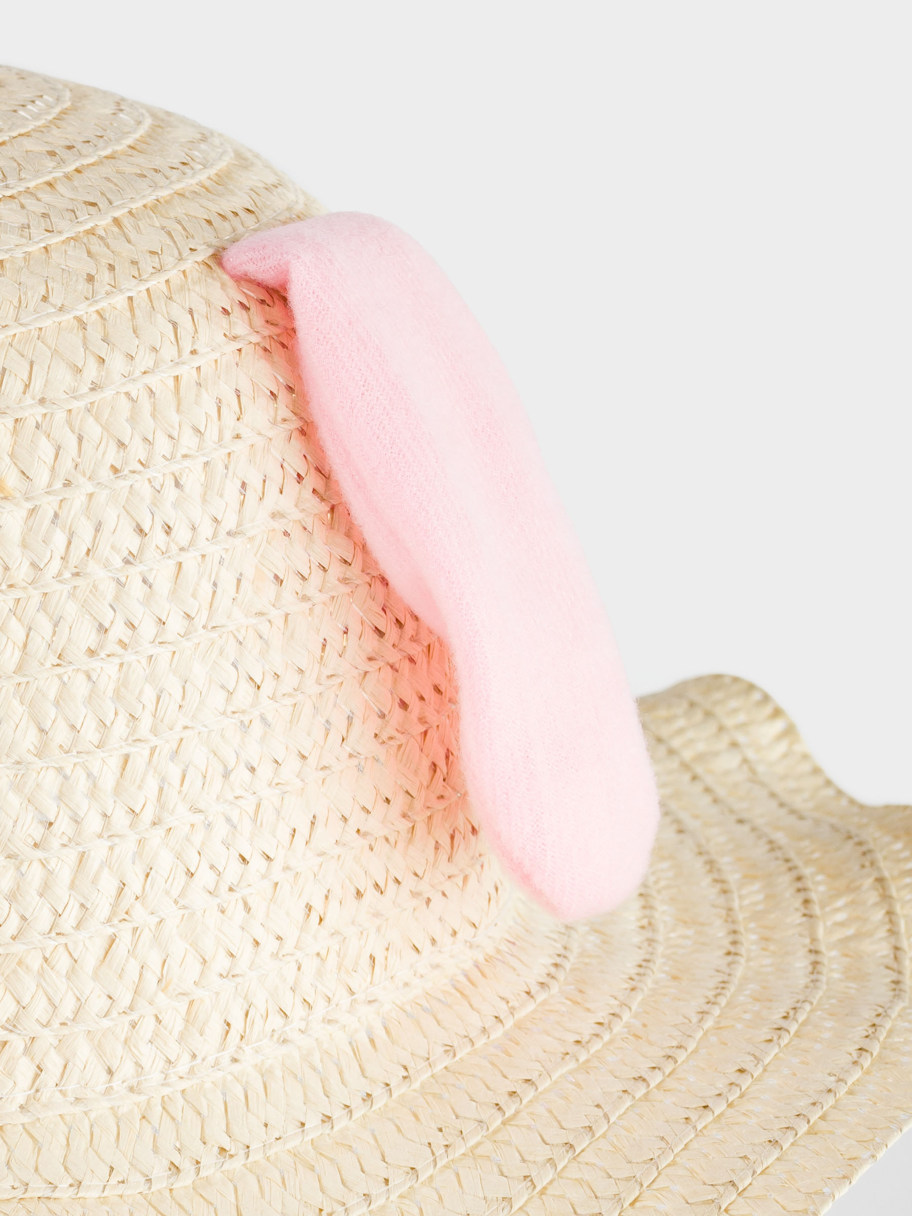 Children's hat, single size, with raised ears, cellulose / polyester, milky, Banjo, image-1