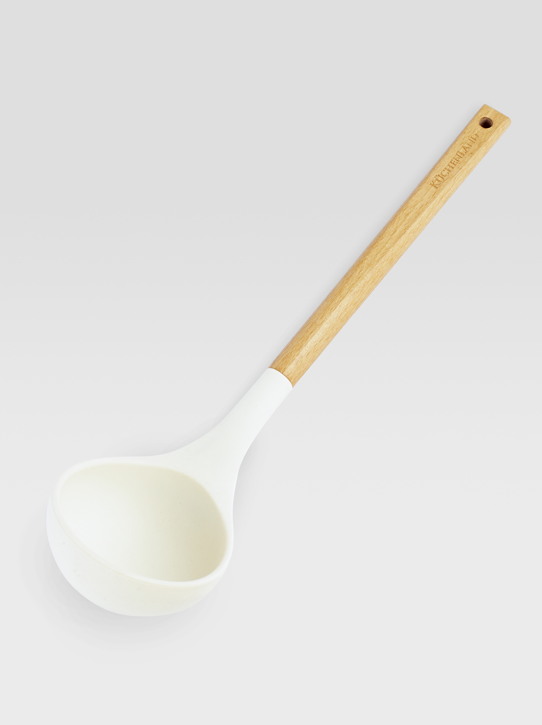 Ladle, 32 cm, silicone / wood, beige, Provence, image-1