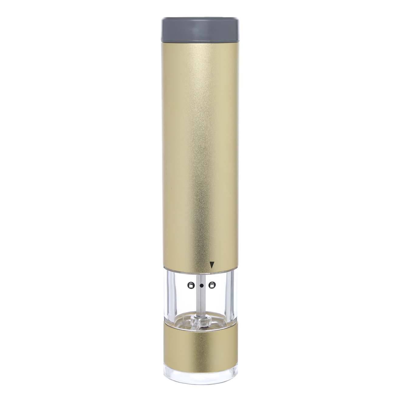 Spice mill, 22 cm, Electric, metal / plastic, LED W, Golden, Piquant