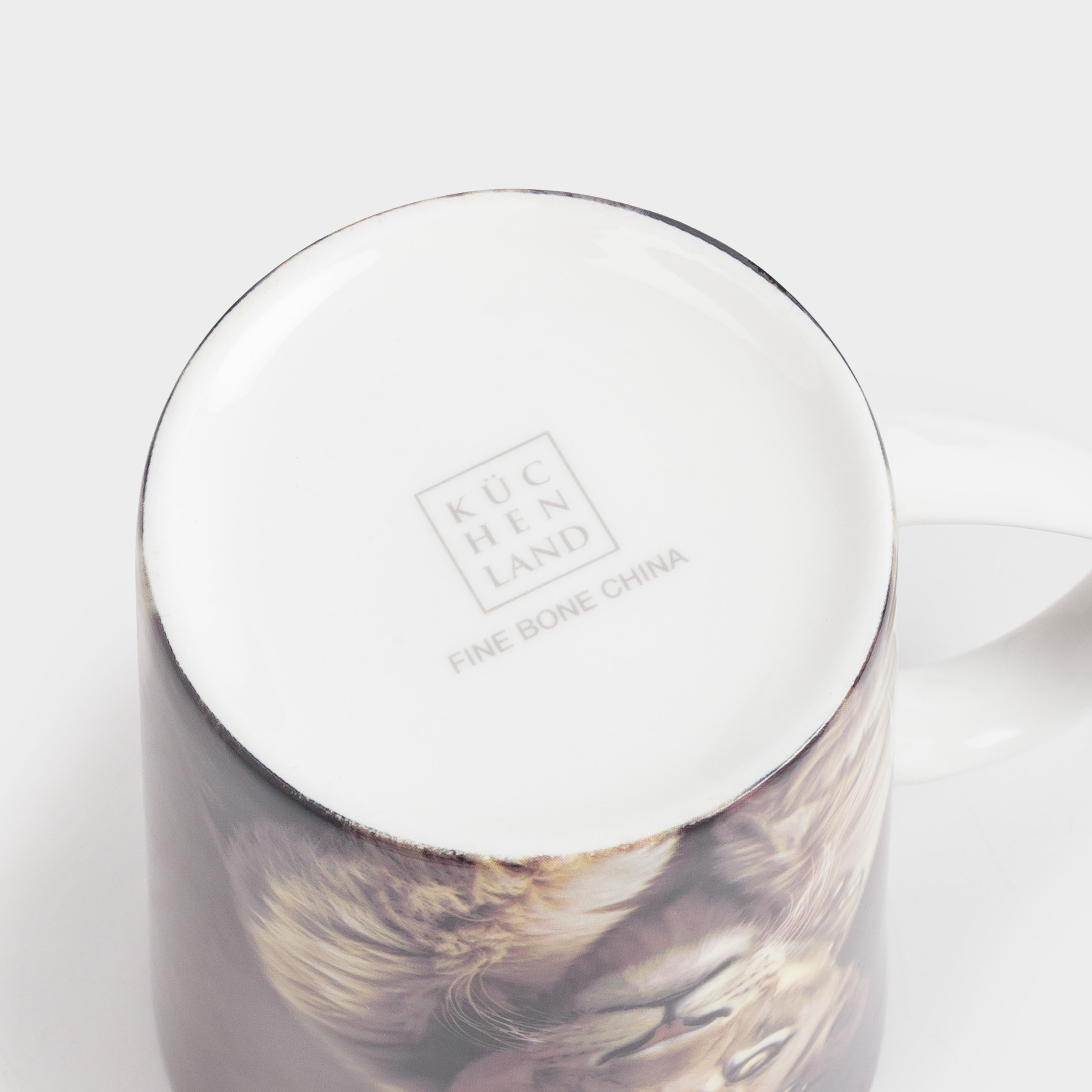 Mug, 450 ml, porcelain F, color, Lioness, Brutal style, image-4