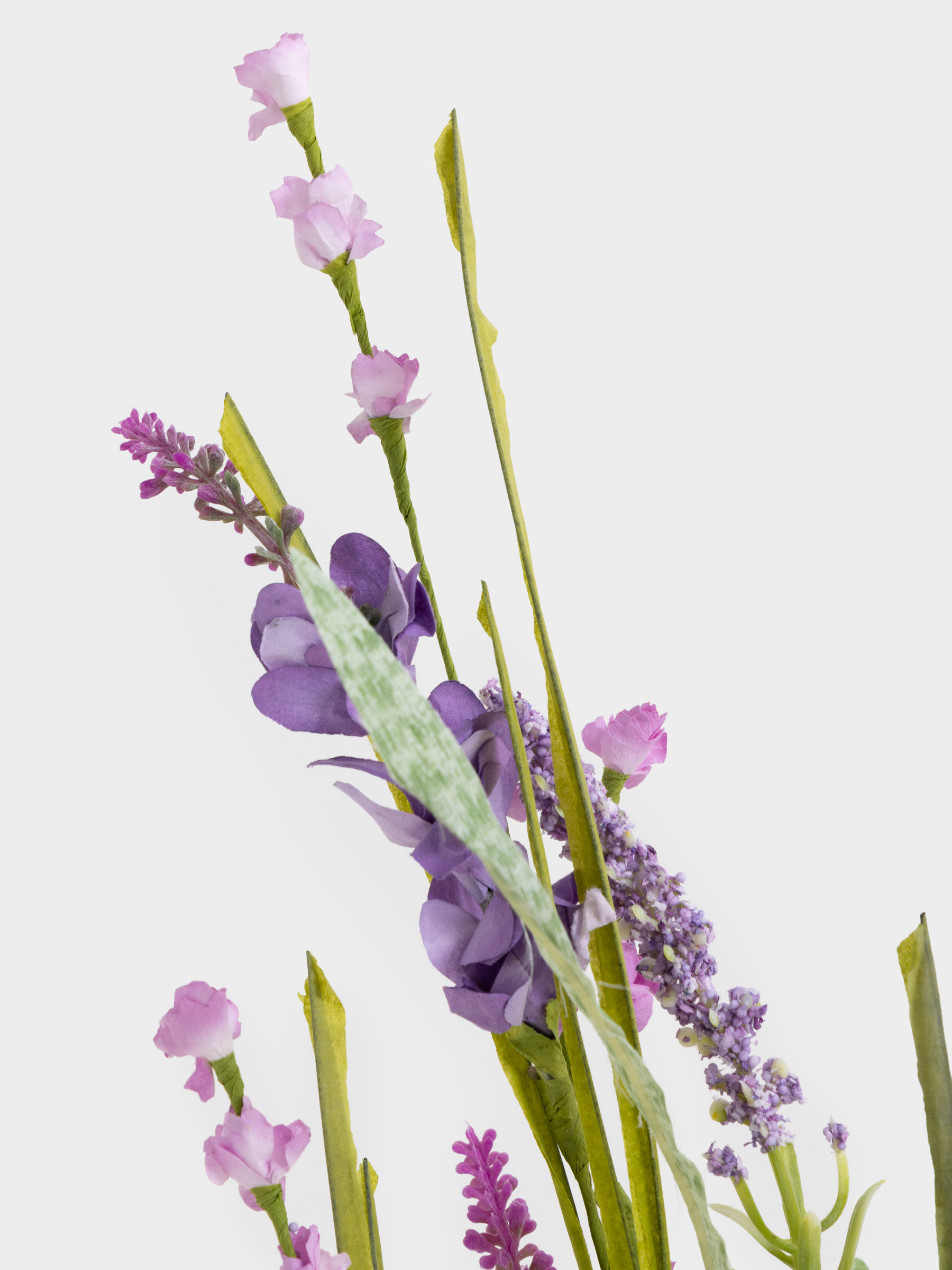 Decorative branch, 86 cm, plastic / polyester, Purple bells, Flower garden, image-2