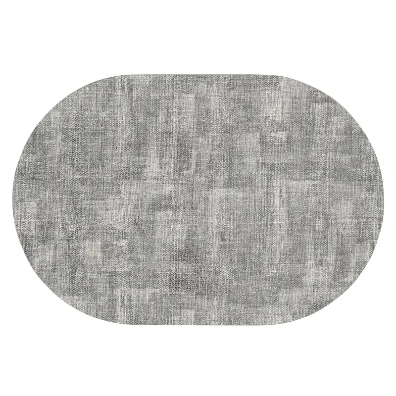 Placemat, 30x45 cm, PVC, oval, gray-white, Rock ,image-0