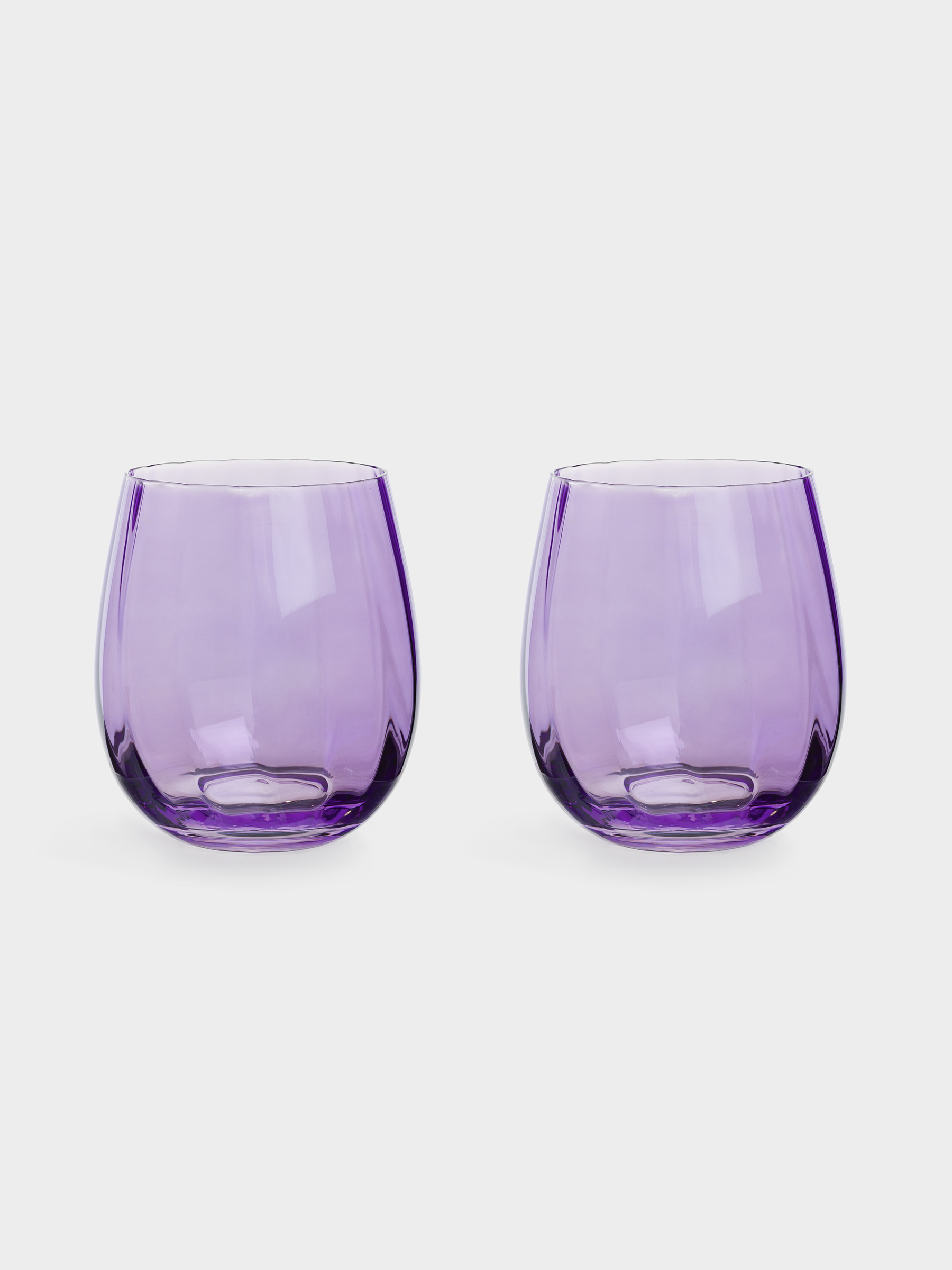 Glass, 10 cm, 450 ml, 2 pcs, glass, purple, Filo R color, image-1