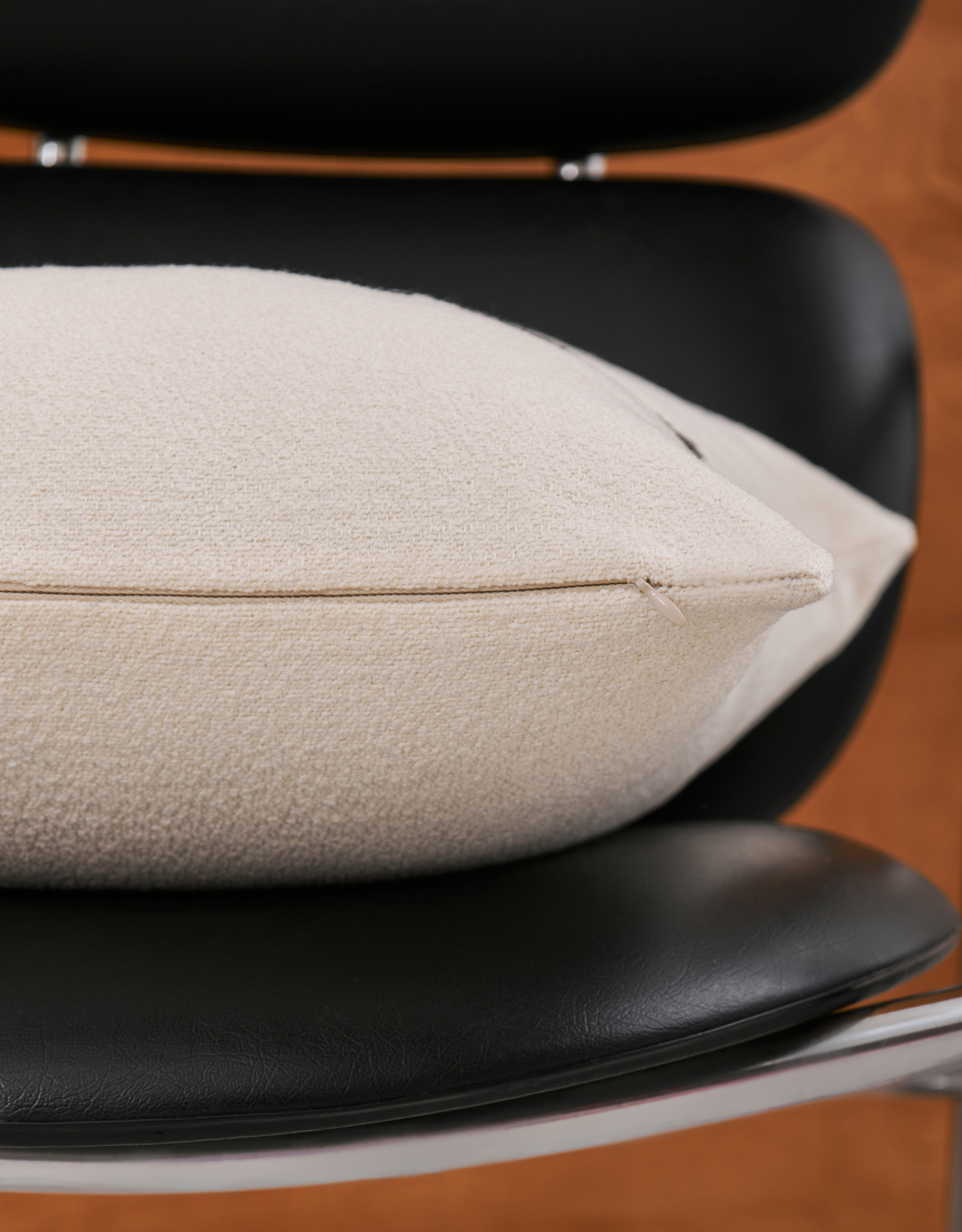 Decorative pillow, 45x45 cm, polyester, milky, Home deco
