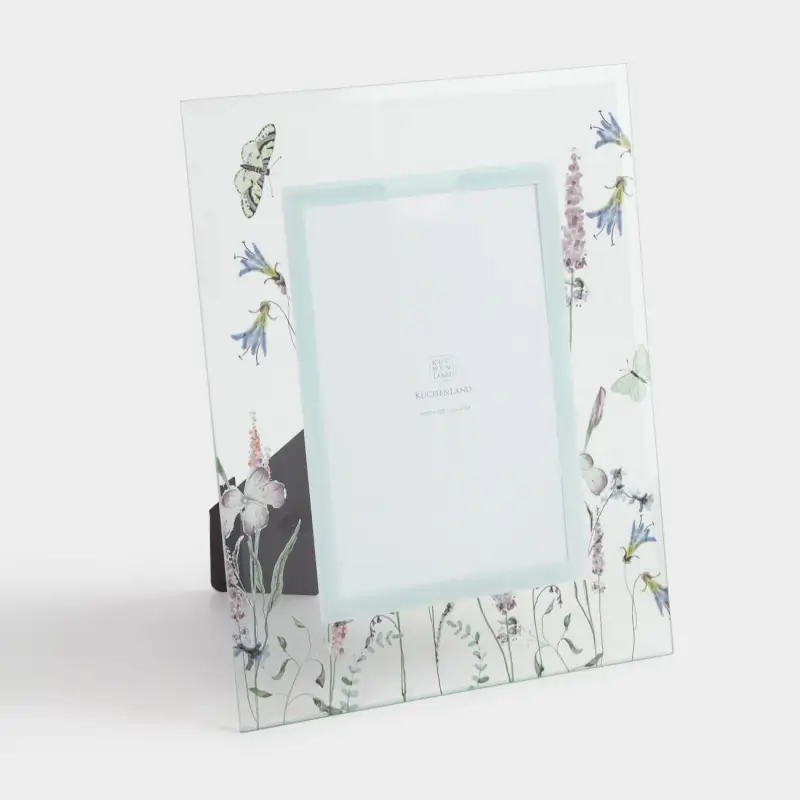 Photo frame, 18x23 cm, Glass, Flowers, Sheer