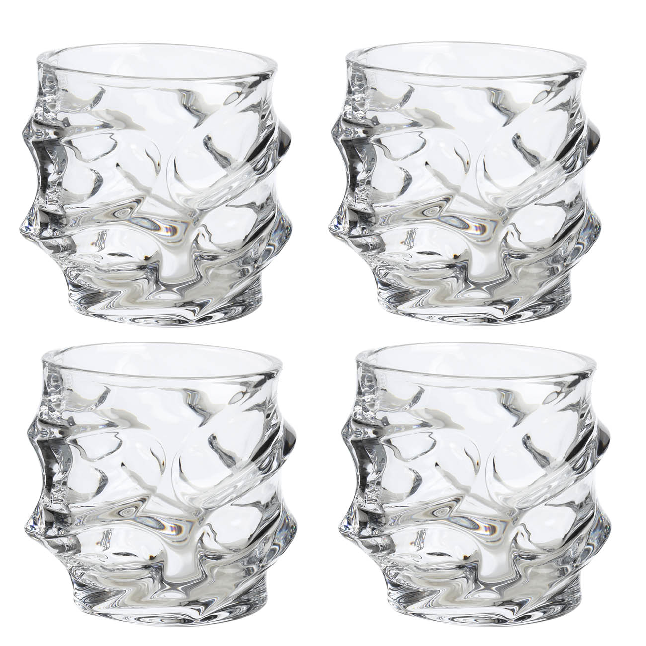 Drink set, 4 pers, 5 items, decanter / glasses, glass R, shaped, Peak, image-2