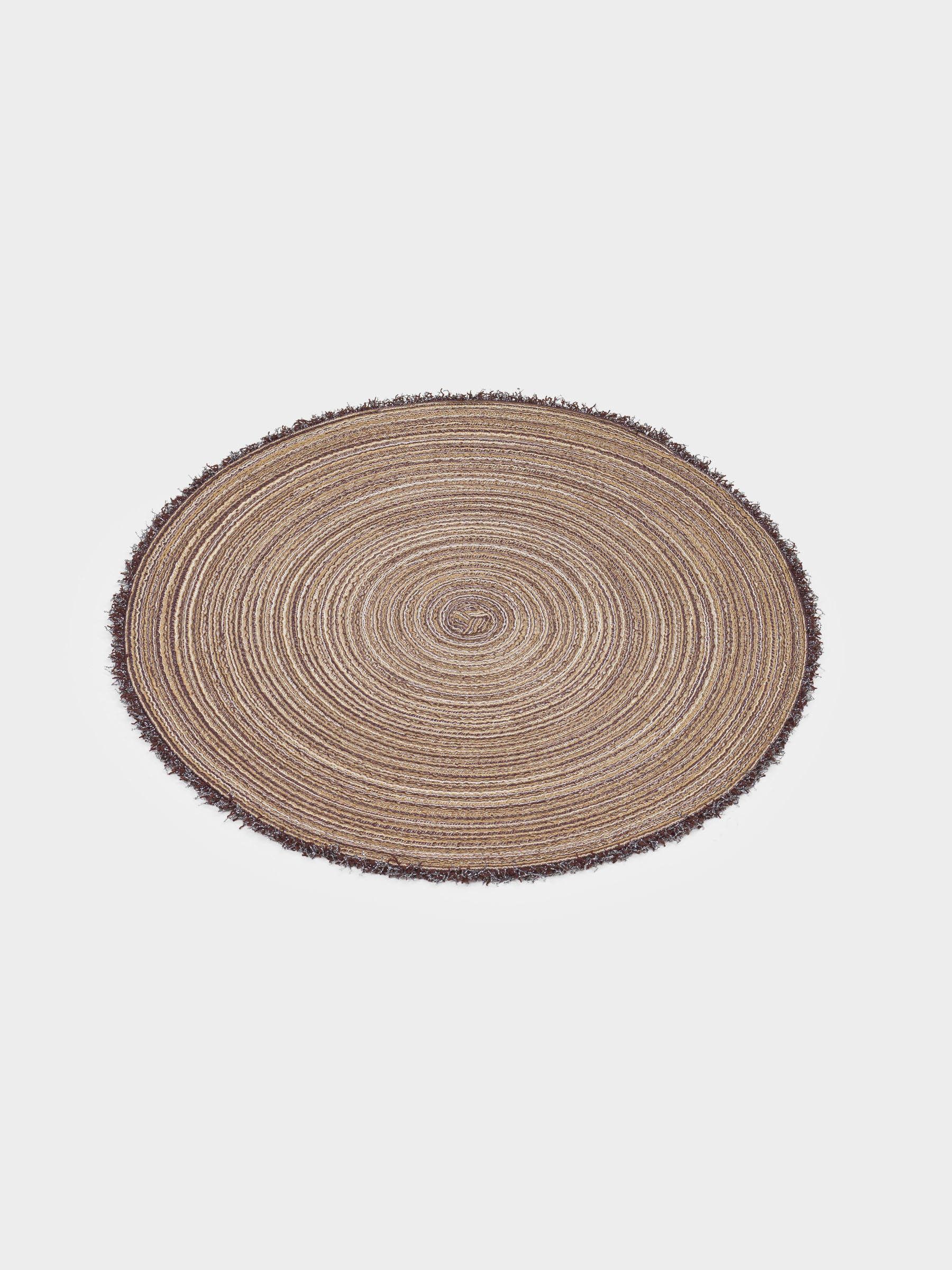 Instrument napkin, 38 cm, with fringe, polyester, round, brown, Rotary, image-3