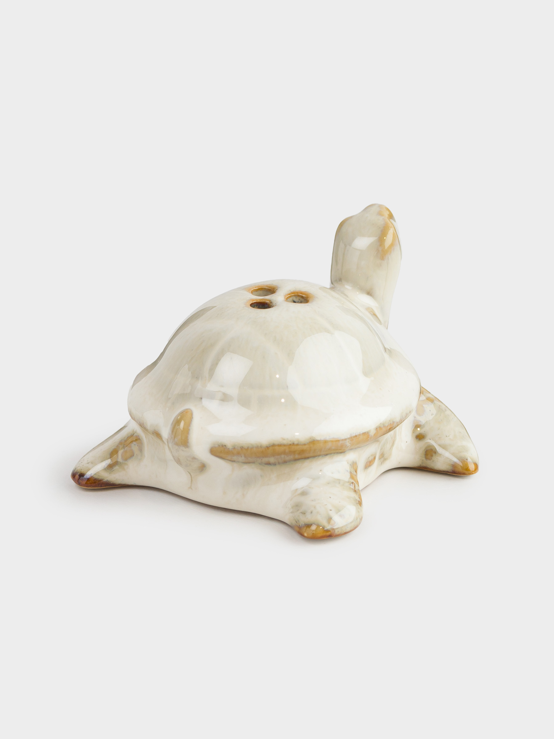 Salt or pepper container, 6 cm, porcelain P, beige-brown, Turtle, Grand turtle, image-2