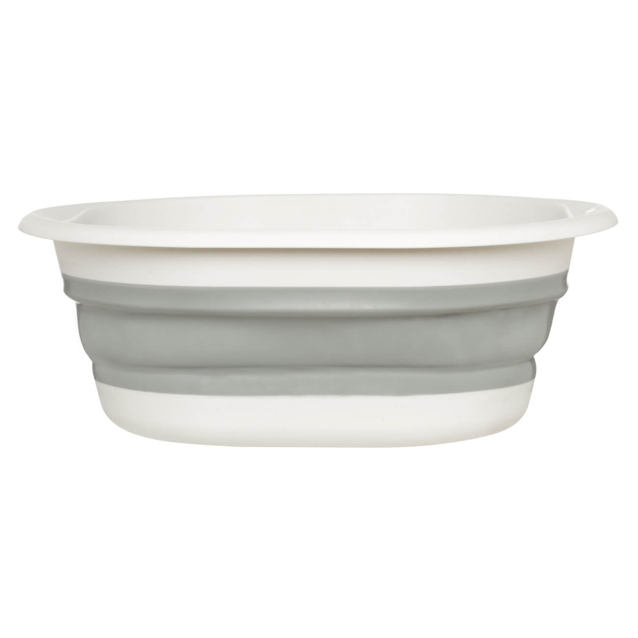 Folding basin, 8 l, plastic / rubber, grey, Foldaway