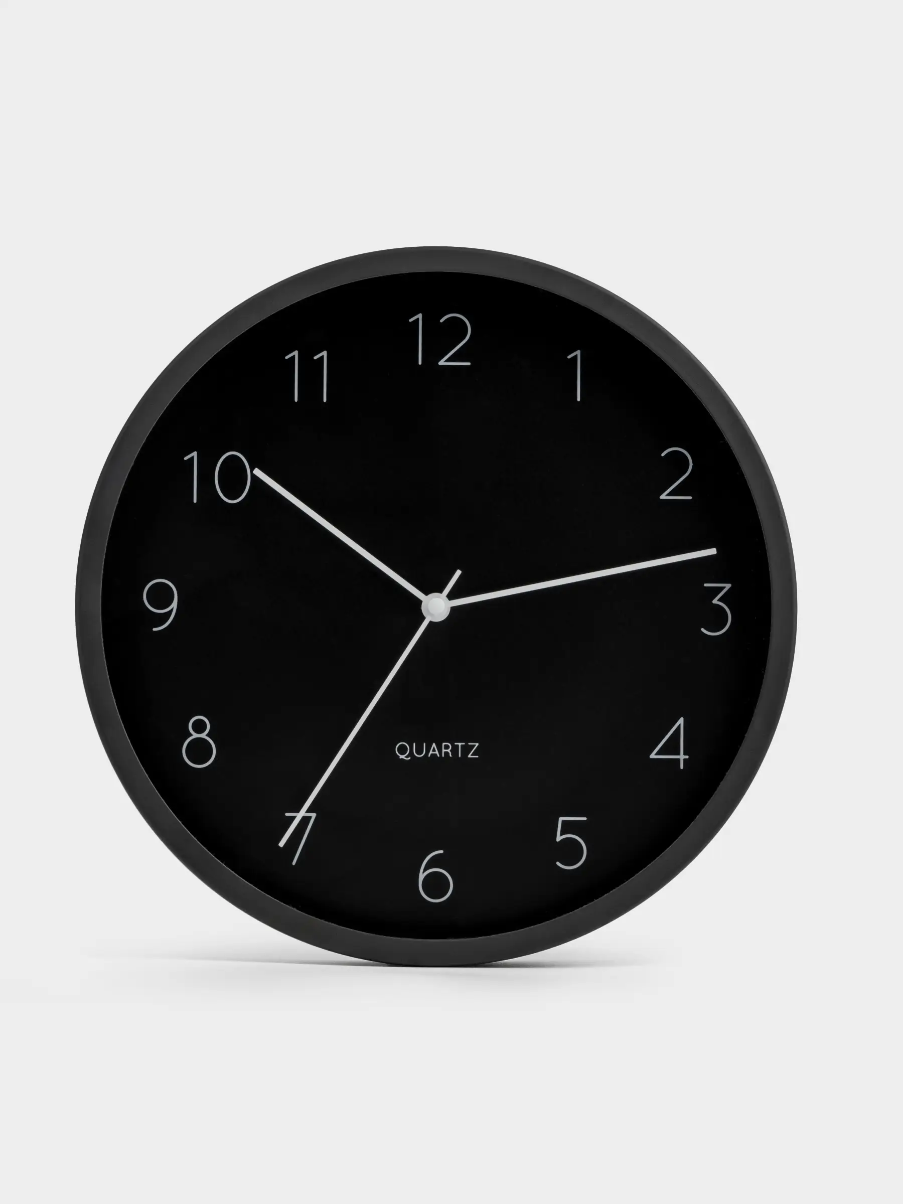 Wall clock, 25 cm, metal/glass, round, black, Dial, image-0