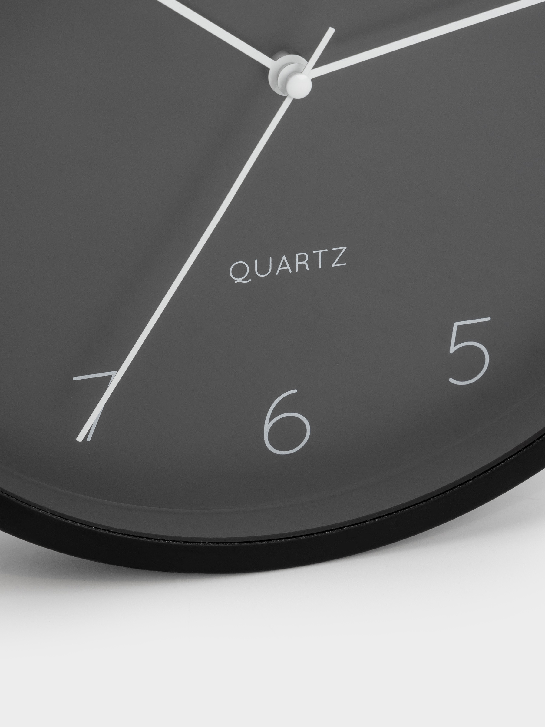 Wall clock, 25 cm, metal/glass, round, black, Dial, image-4