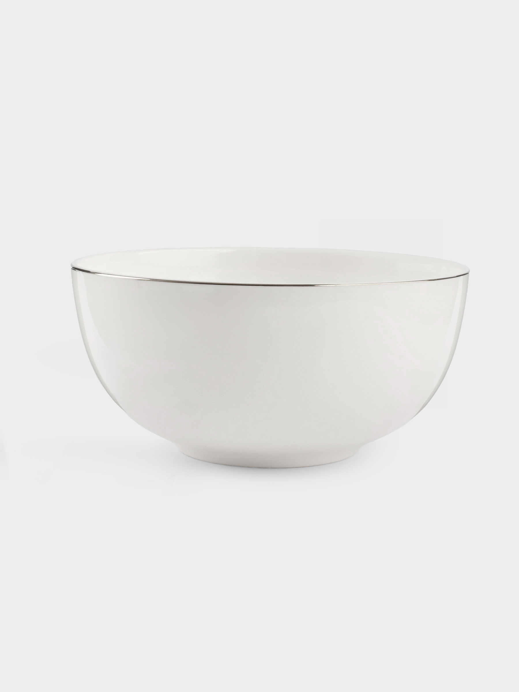 Salad bowl, 18x9 cm, 1 l, porcelain F, white, Ideal silver, image-0