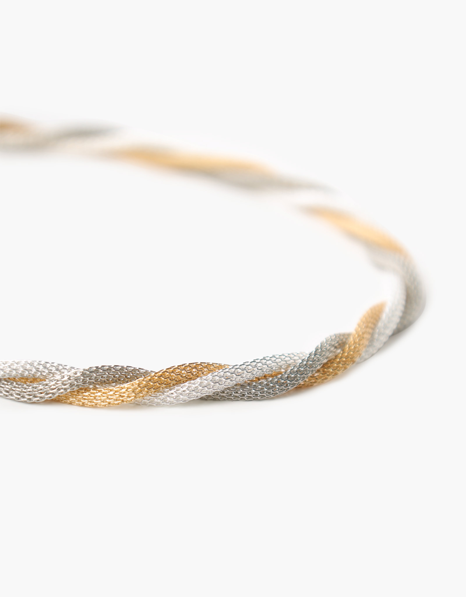 Chain, 46 cm, triple, metal, gold-silver, Harness, Flagel, image-1