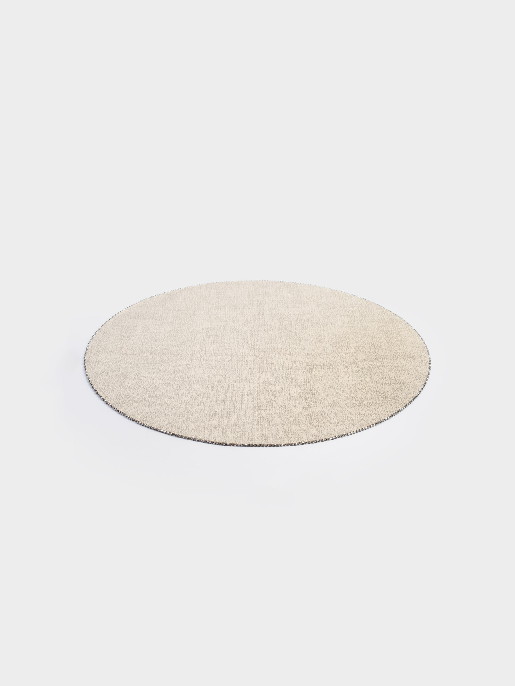 Placemat, 38 cm, PVC / polyester, round, gray-beige, Rock, image-1