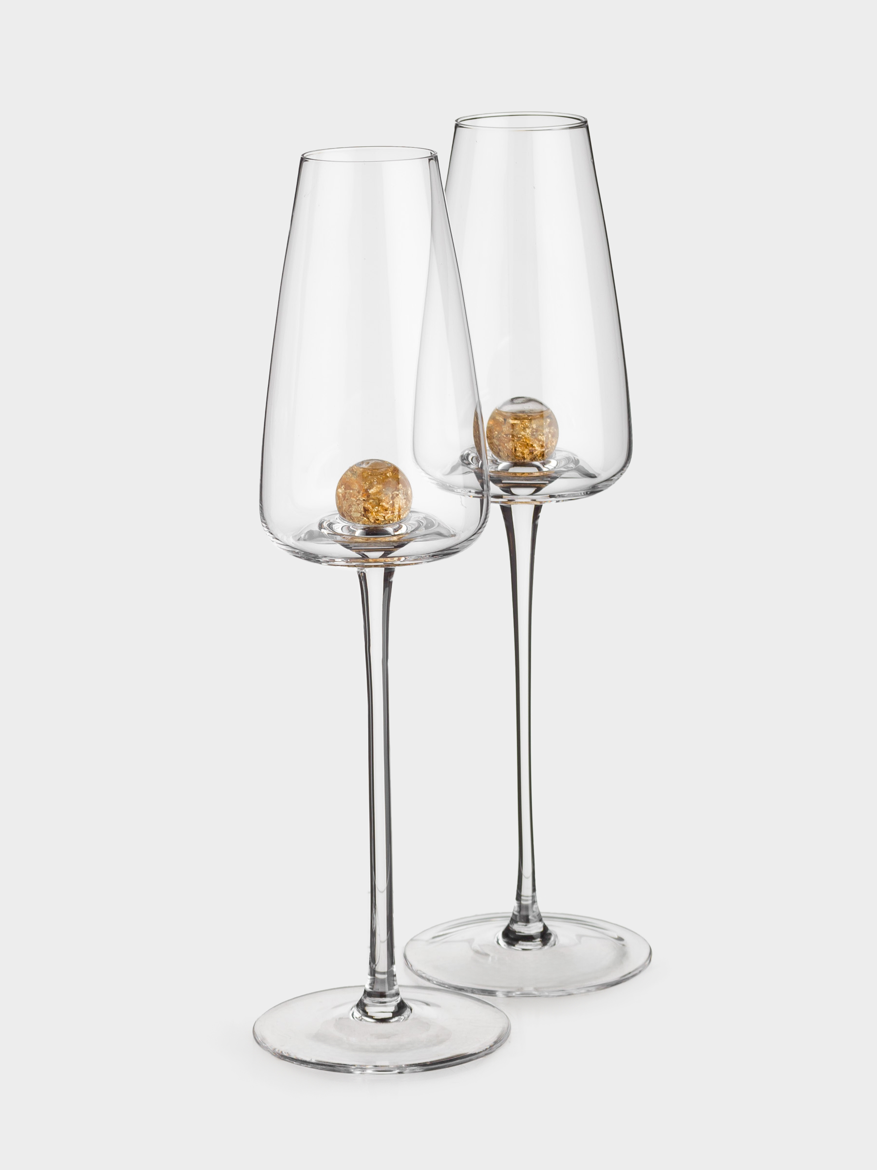 Drinking glass, 270 ml, 2 pcs, Crystal glass, Amber ball, Sorento, image-2