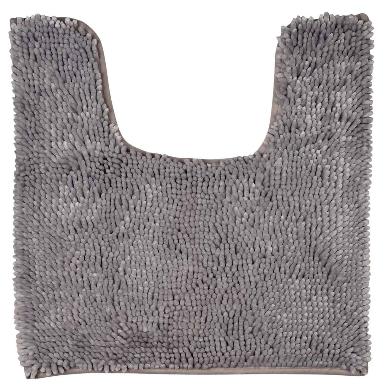 Bathroom mat, 50x80 / 50x50 cm, 2 pcs, Anti-slip, Polyester, Grey, Fluffy, image-2