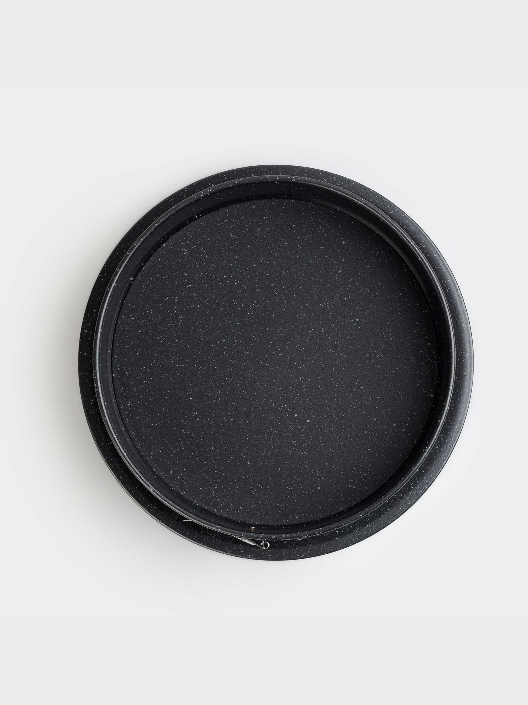 Baking dish, 24 cm, split, coated, Steel, Round, Black, Stone clip, image-1